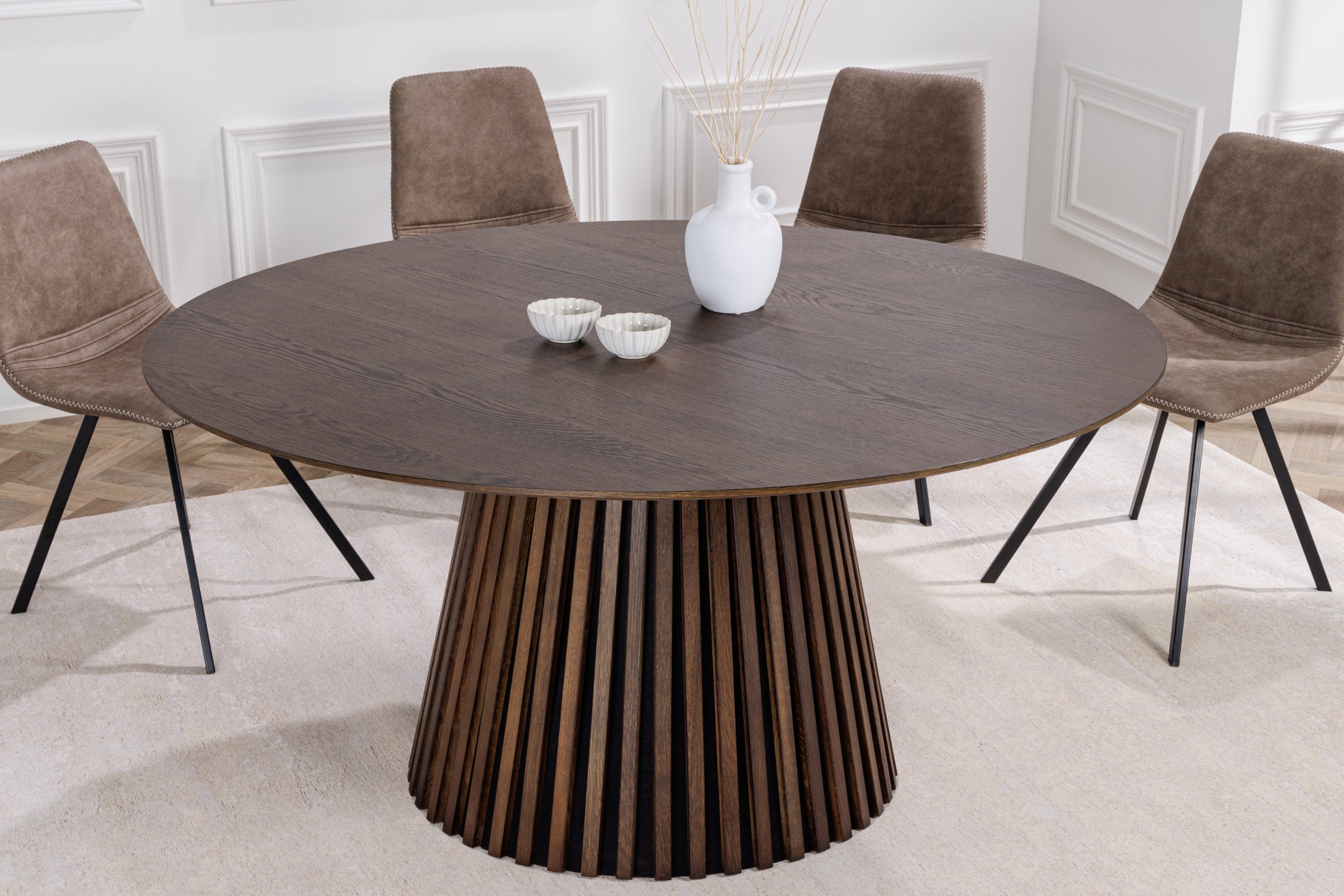 Invicta Masă dining VALHALLA WOOD - 140cm | Stejar | 140x75x140 cm