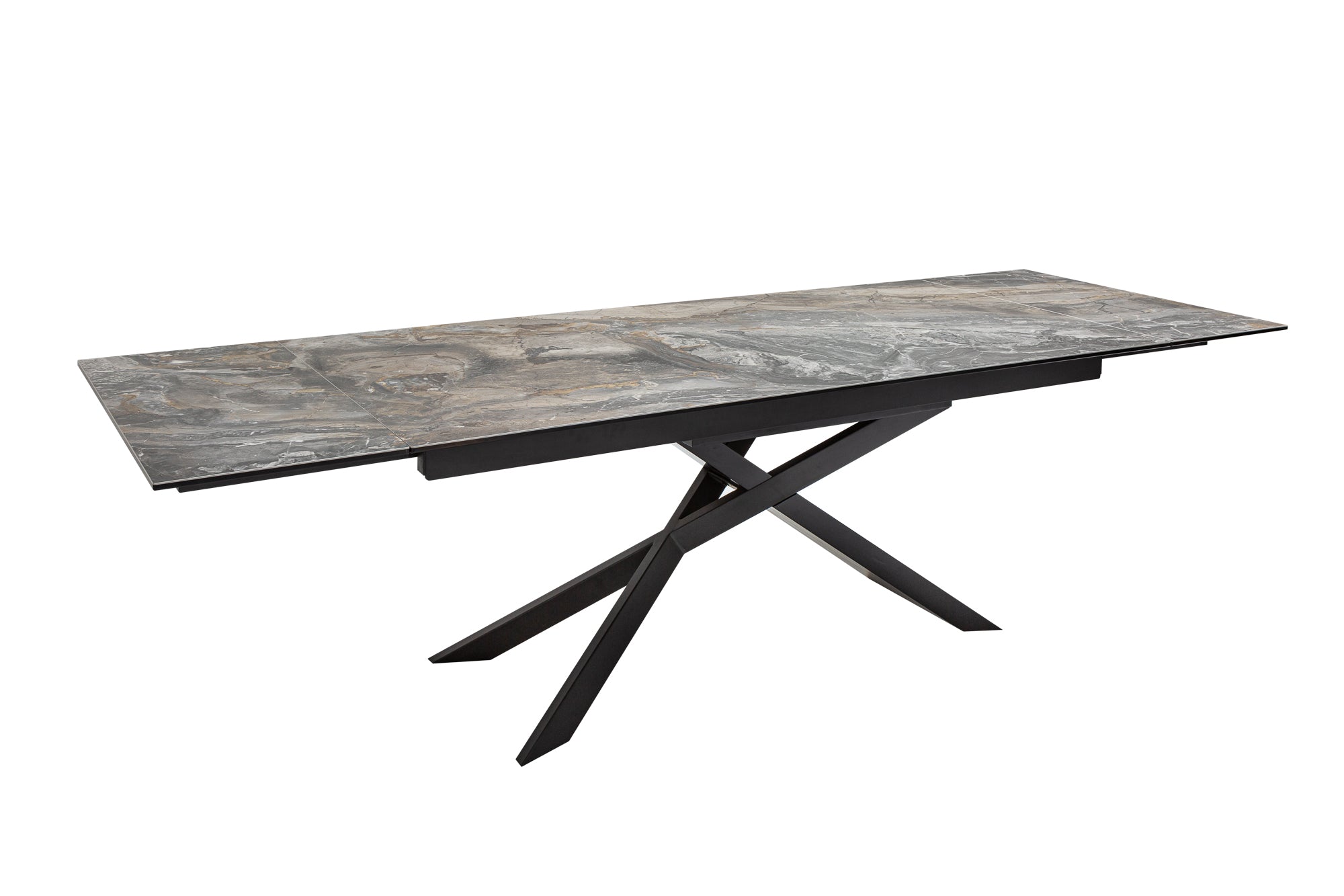 Invicta Masă dining EUPHORIA - 260cm | Marmură, Sticlă, Roșu | 180x77x90 cm