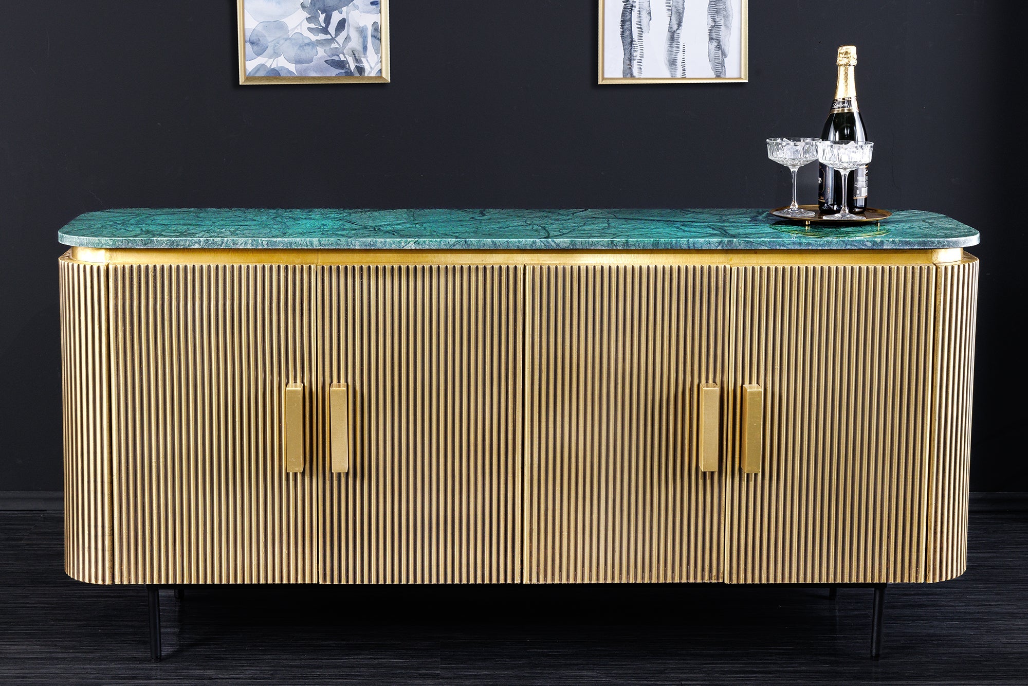Invicta Comodă VENEZIANO - 160cm | Mango, Marmură | 160x79x40 cm