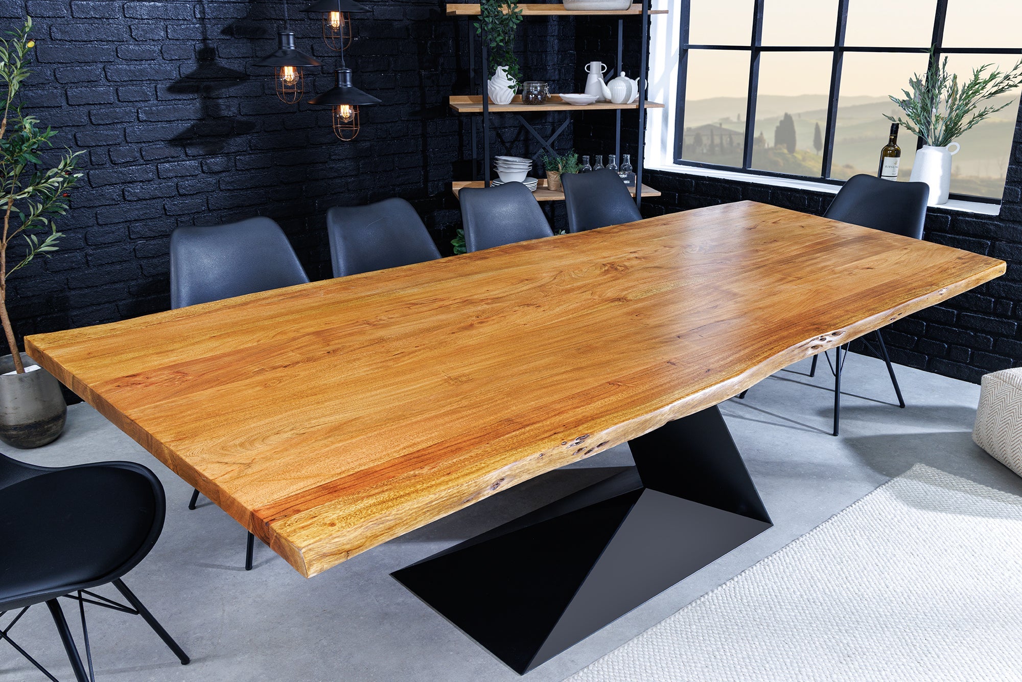 Invicta Masă dining MAMMUT BALANCE - 200cm | Acacia | 200x76x100 cm