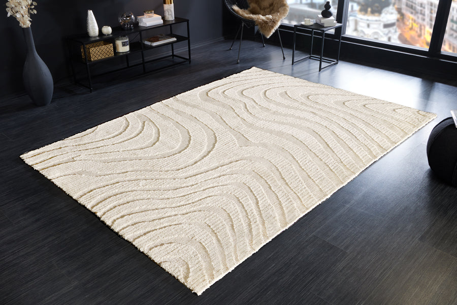 Pachet Complet Living Invicta Interior (6 Piese) – Canapea XL & Banchetă ROYAL, Comodă GATSBY, Măsuță CUBUS, Lampadar WARDROBE și Covor WAVE |  Transport Inclus