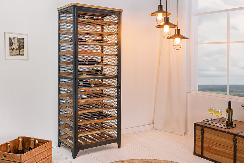 Invicta Dulap BODEGA - 185cm | Metal, Negru | 67x184x44 cm