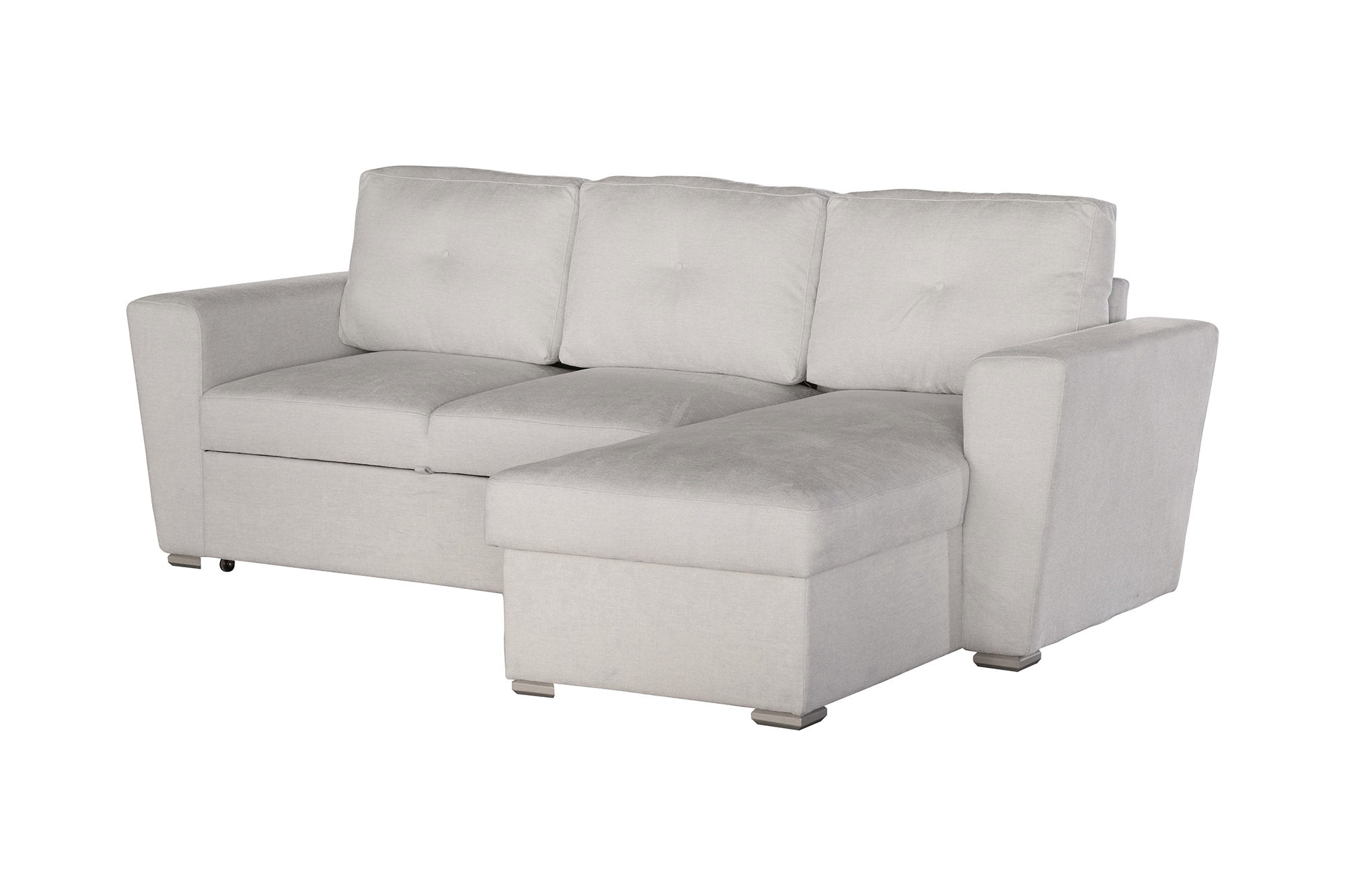 Invicta Canapea extensibilă APARTMENT - 245cm, Extensibilă, 3 Locuri | Țesătură Texturată, Bej | 245x90x155 cm