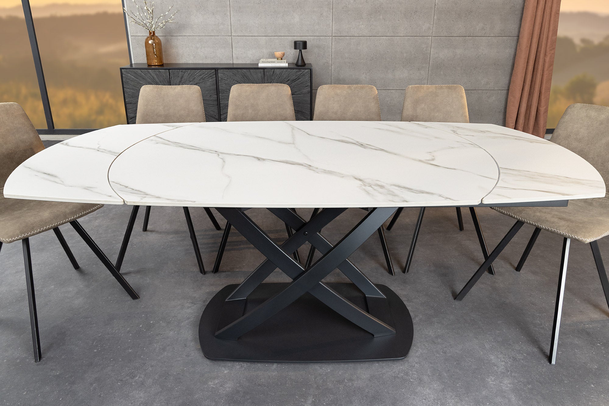 Invicta Masă dining INCEPTION - 190cm | Marmură, Alb