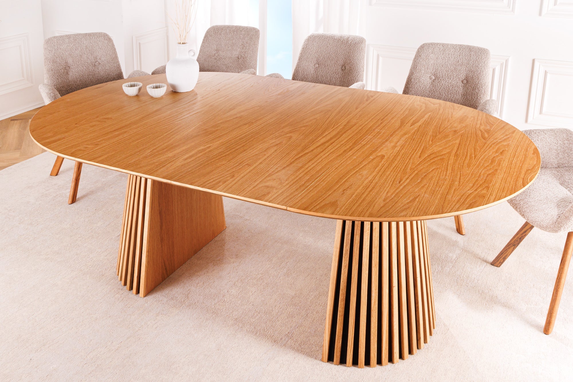 Invicta Masă dining VALHALLA WOOD - 200cm | Stejar, Natural | 120x75x120 cm
