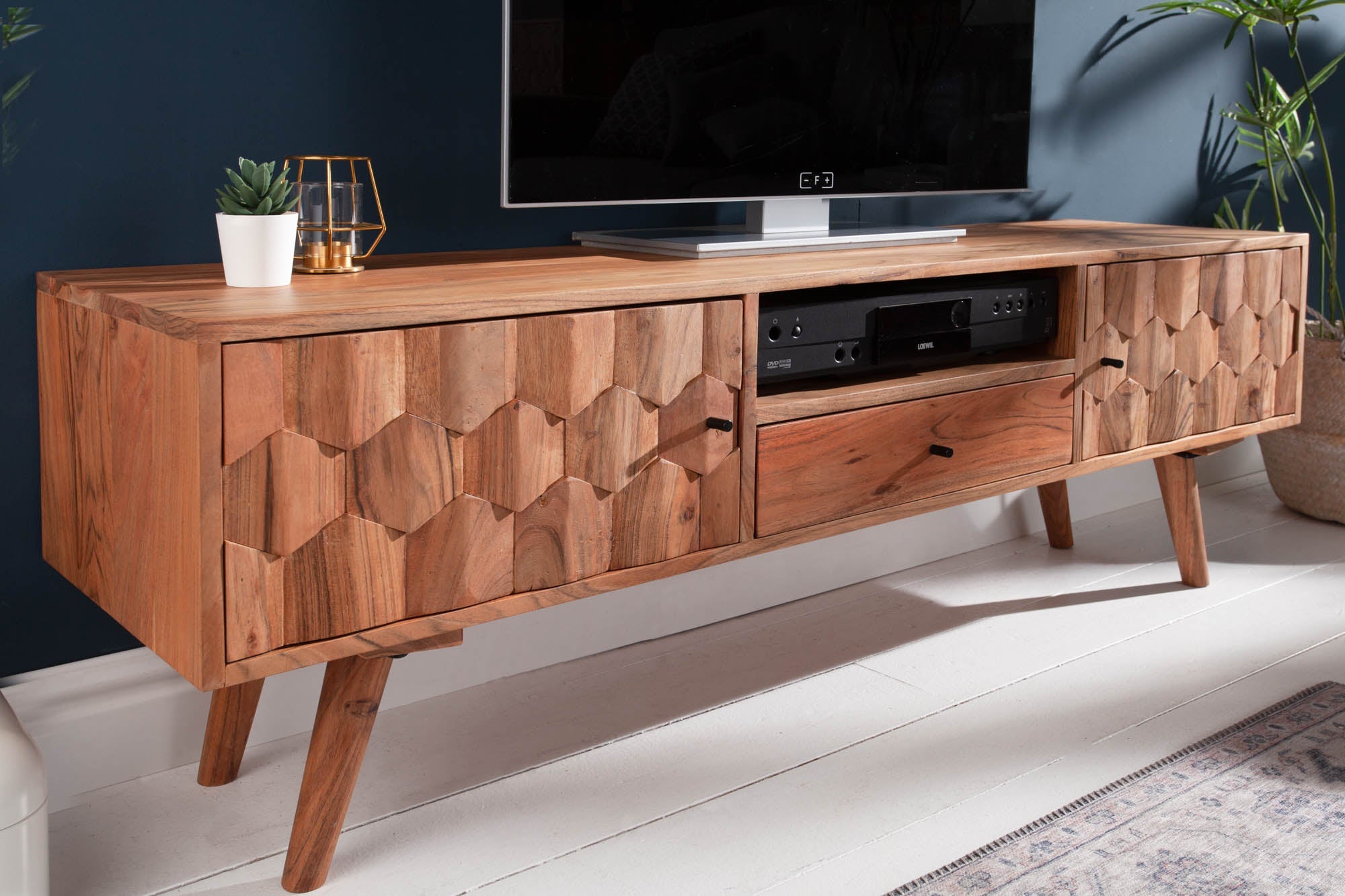 Invicta Comodă TV TV - 140cm | Acacia | 140x45x35 cm