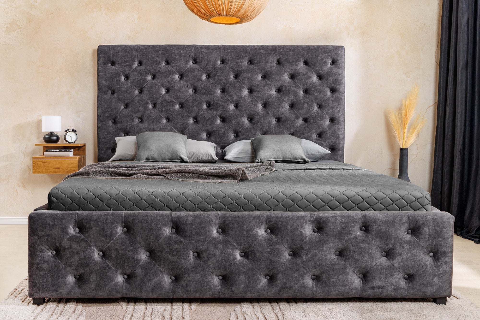 Invicta Pat PARIS - 200cm | Catifea, Gri | 180x145x220 cm
