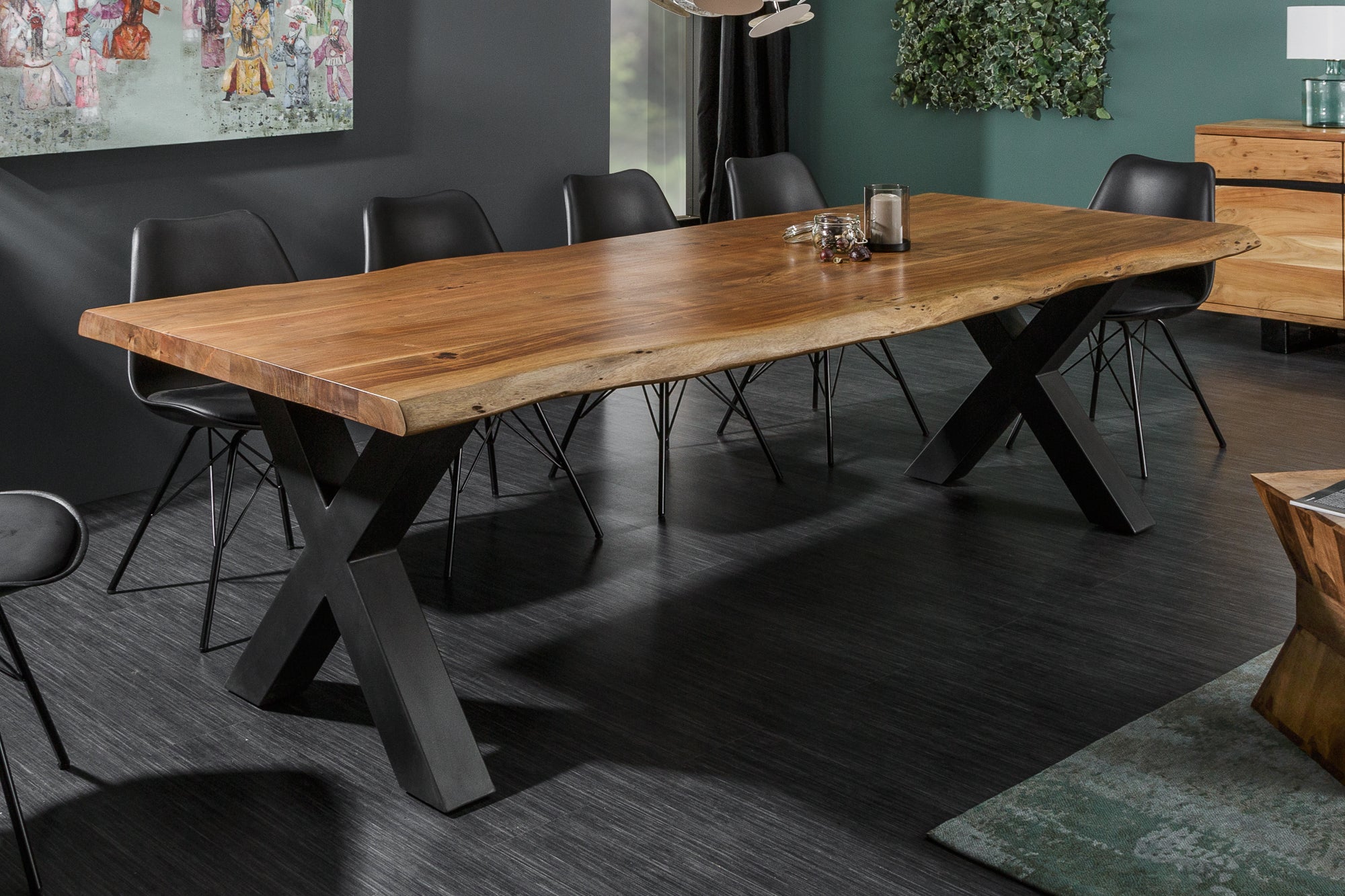 Invicta Masă dining MAMMUT - 200cm | Acacia | 200x77x103 cm