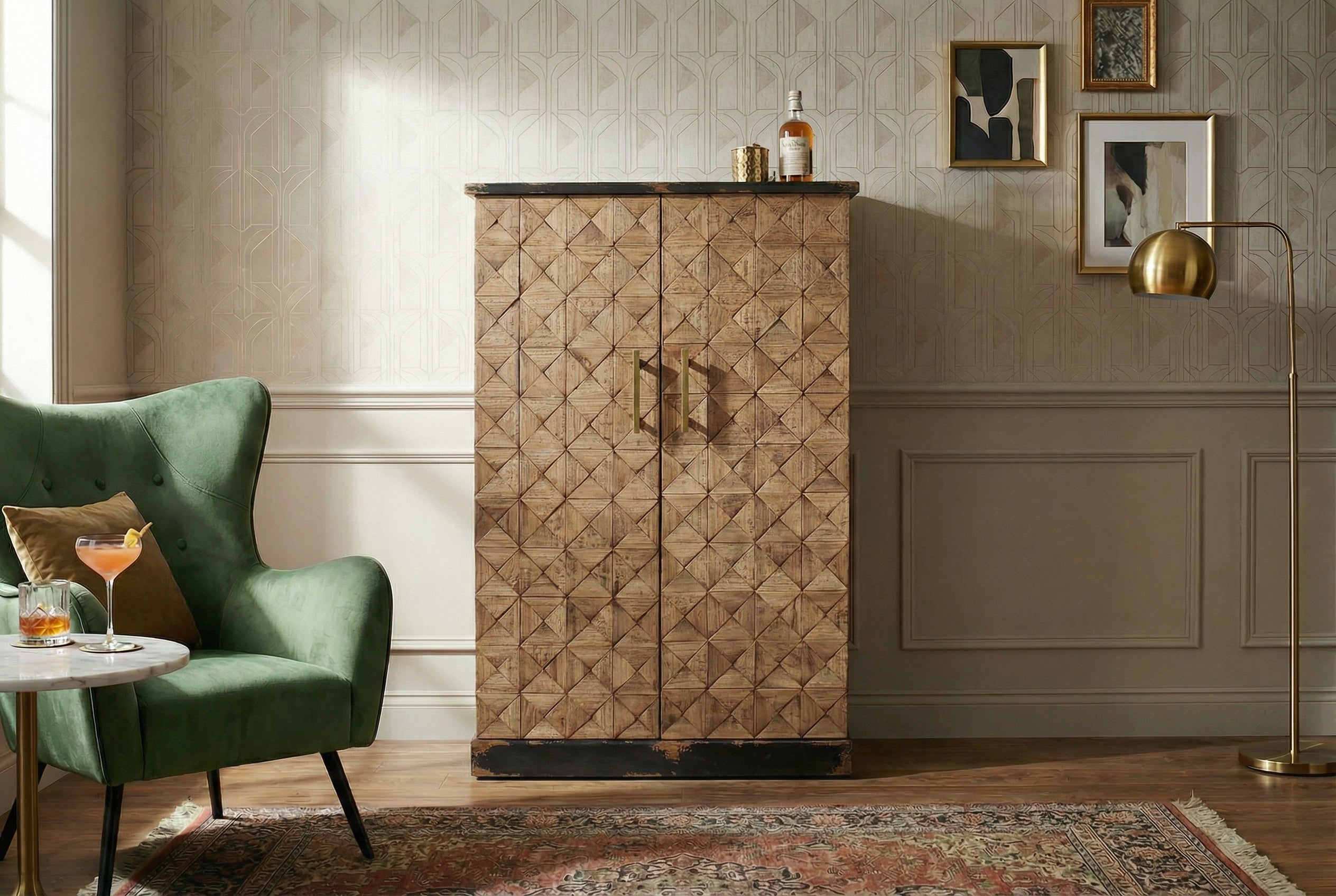 Invicta Dulap BODEGA - 120cm | Pin, Natural | 79x123x44 cm
