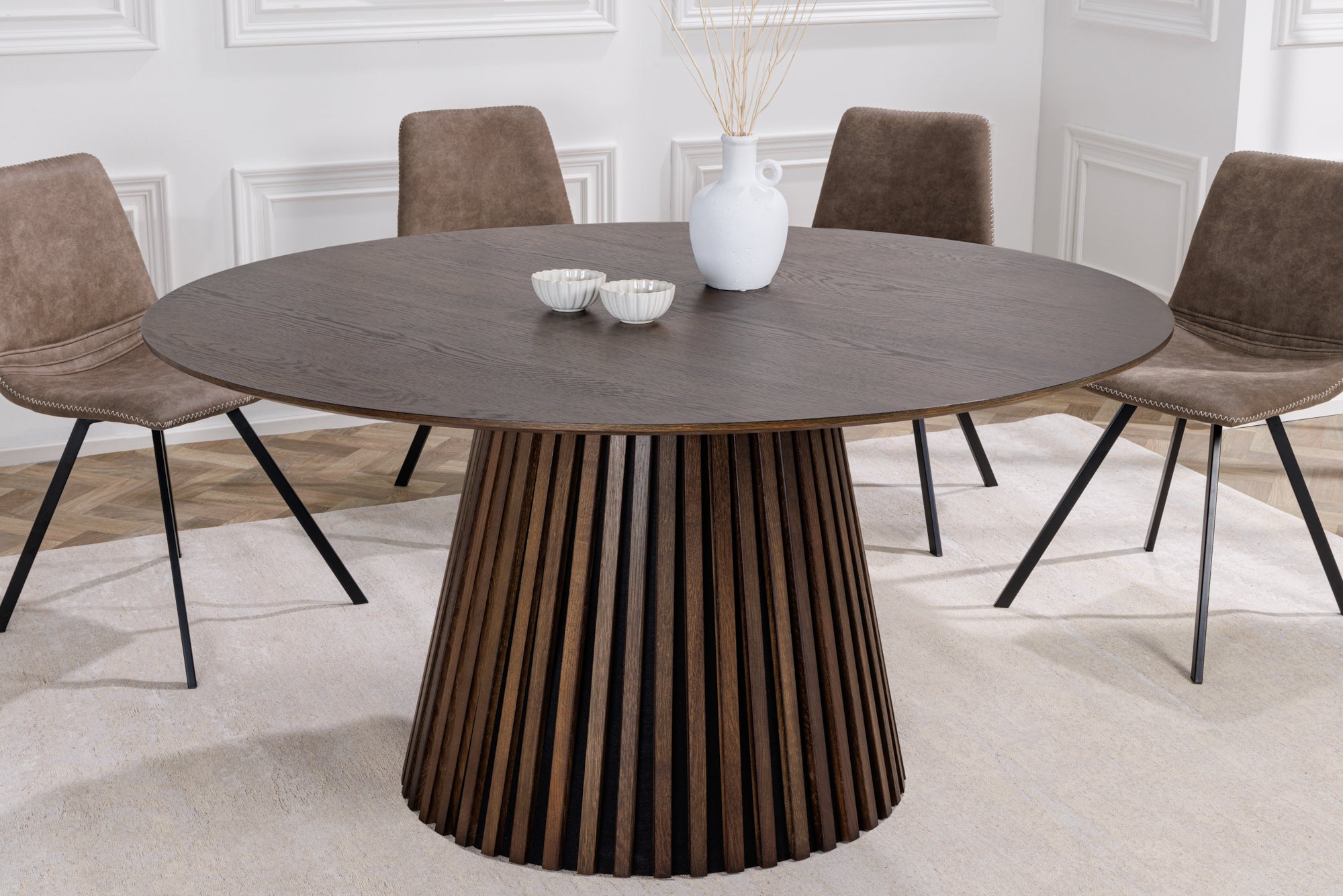 Invicta Masă dining VALHALLA WOOD - 120cm | Stejar | 120x75x120 cm