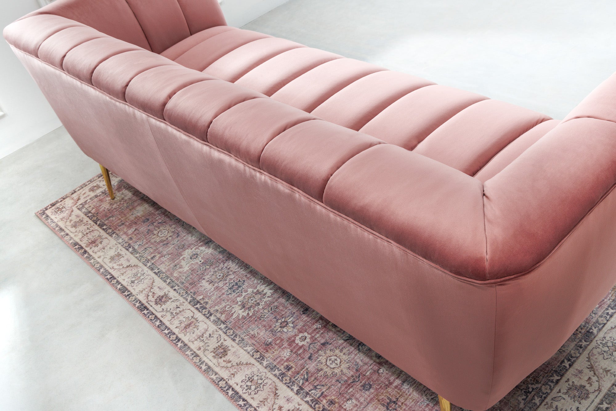 Invicta Canapea NOBLESSE - 225cm, 3 Locuri | Catifea, Auriu | 225x80x90 cm