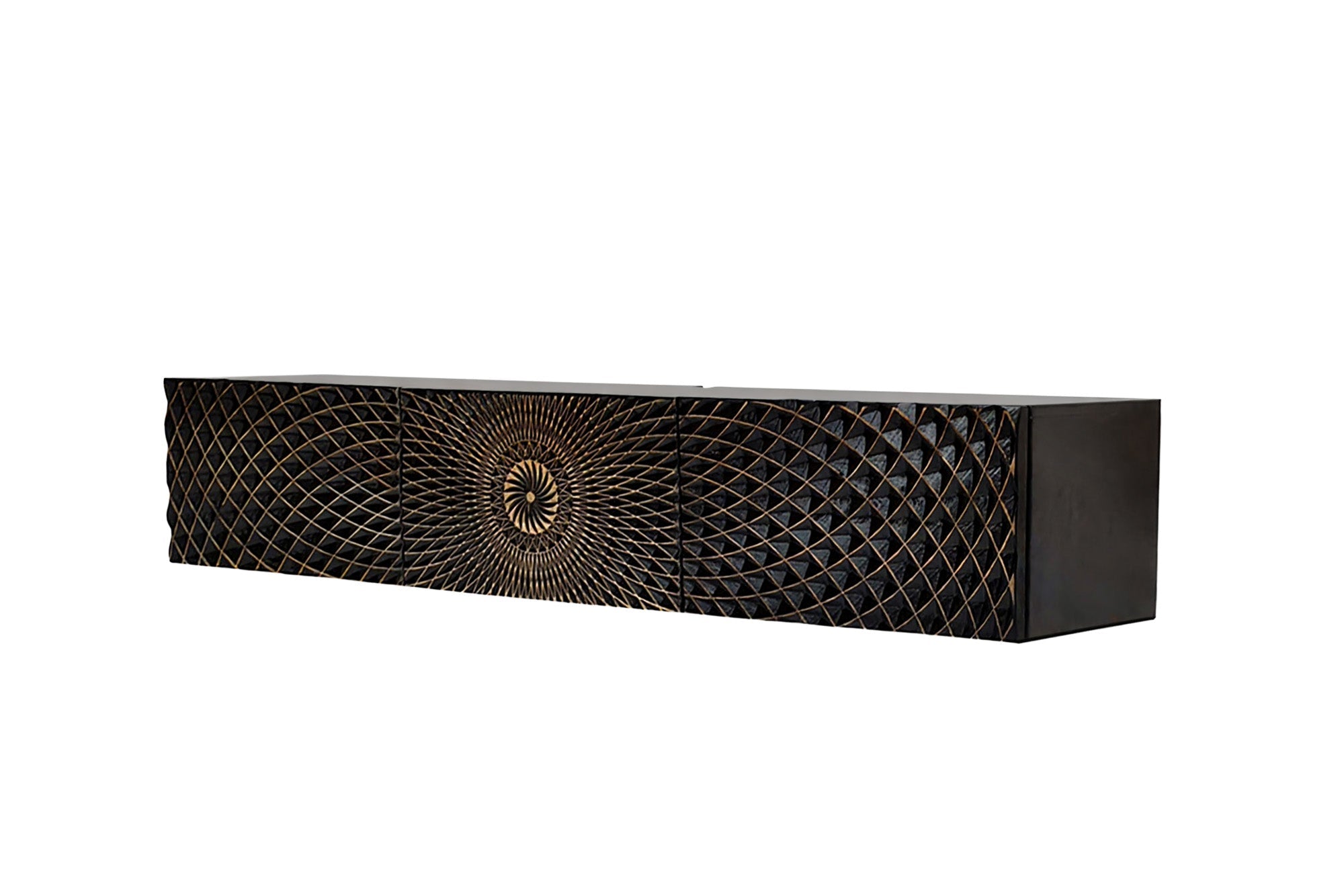 Invicta Comodă TV TV - 160cm | Mango, Negru | 160x30x33 cm