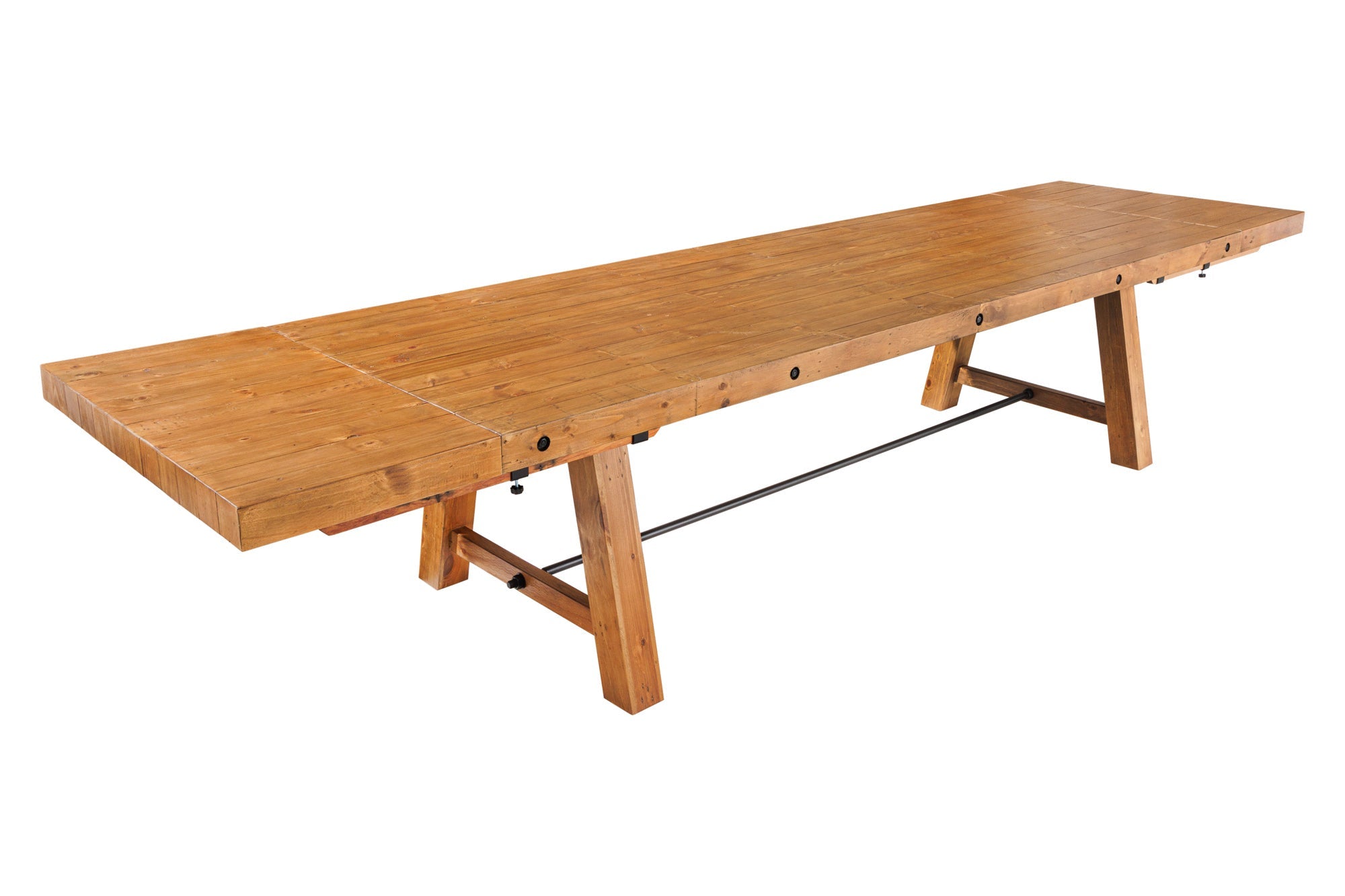 Invicta Masă dining FINCA - 400cm | Pin, Maro | 400x76x100 cm