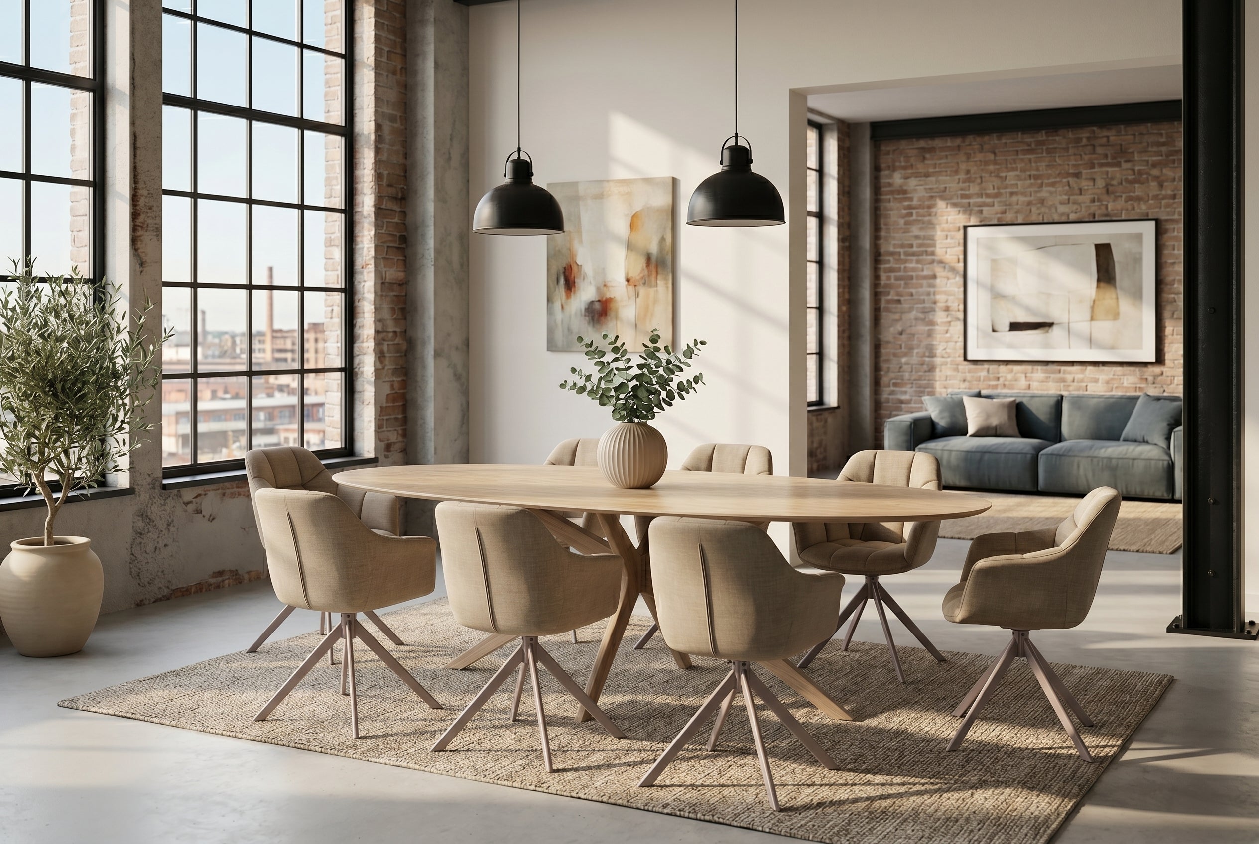 Invicta Masă dining TRAVERTIN - 220cm | 220x75.5x110 cm