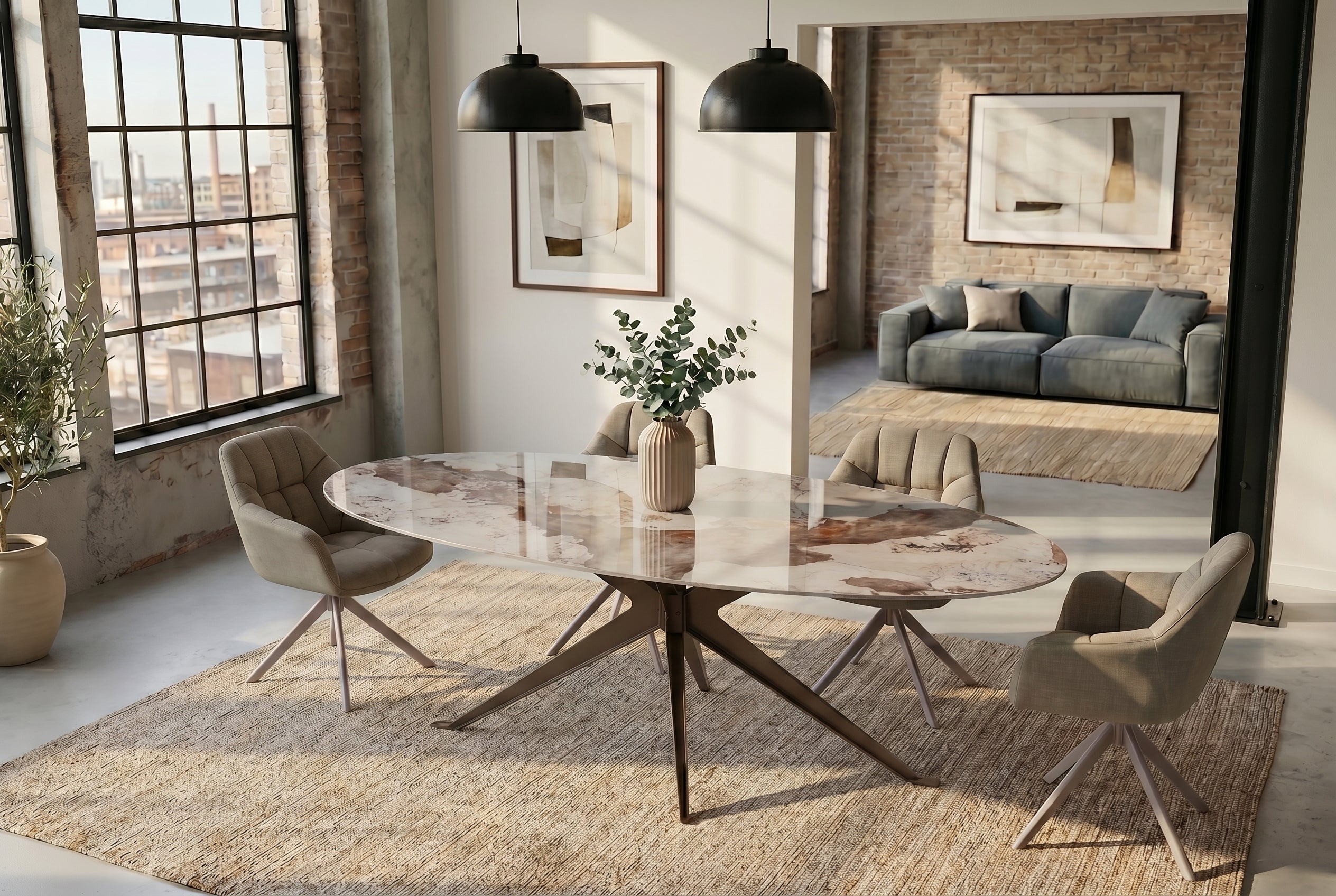 Invicta Masă dining PANDORA - 220cm | 220x75.5x110 cm