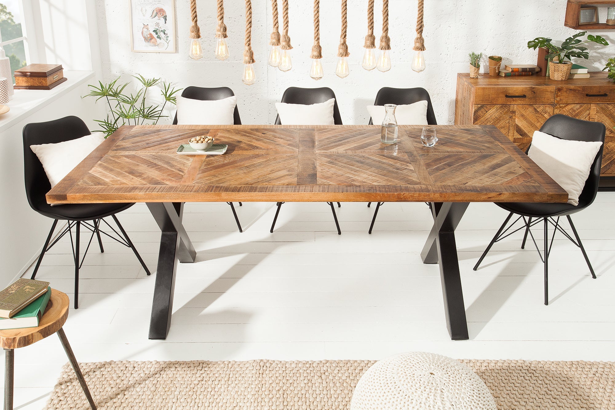 Invicta Masă dining INFINITY HOME - 200cm | Mango, Natural | 200x76x100 cm
