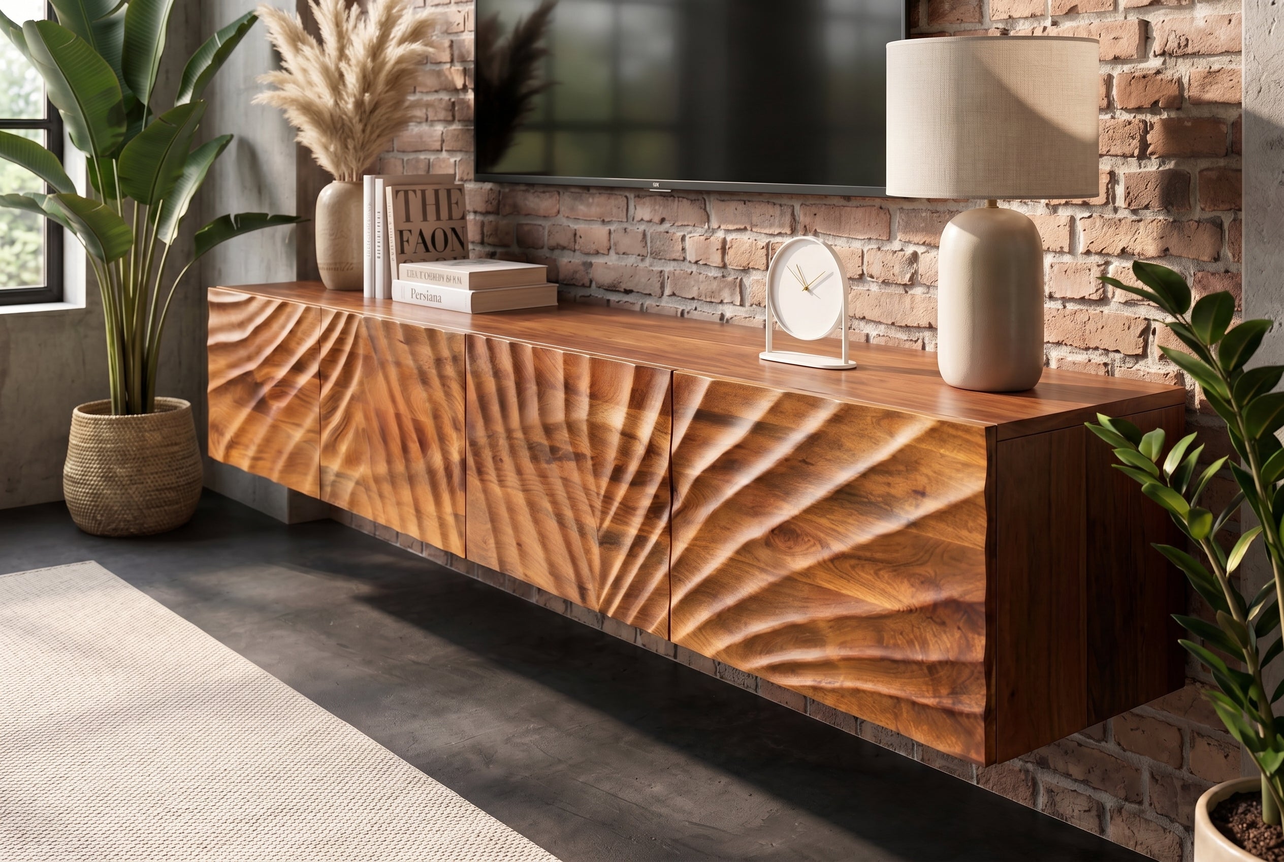 Invicta Comodă TV TV - 200cm | Mango, Maro | 200x35x33 cm