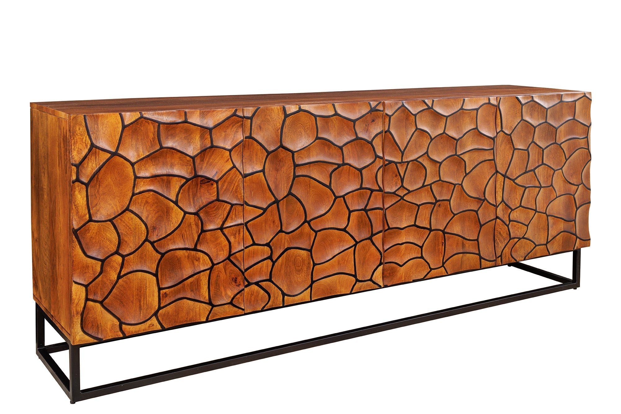Invicta Comodă VULCANO - 180cm | Mango, Maro | 177x75x38 cm