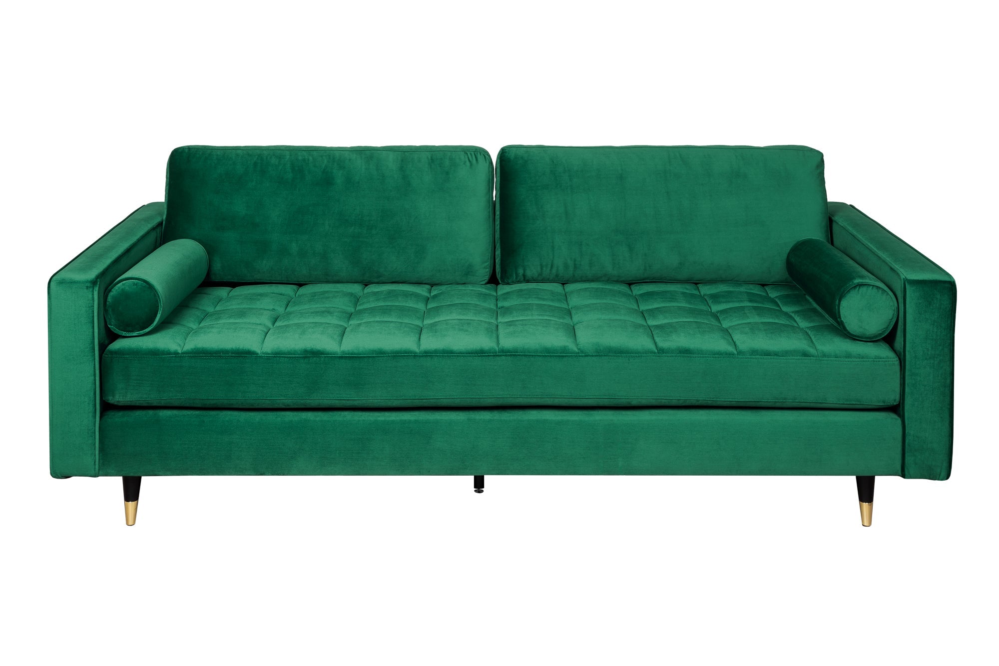 Invicta Canapea COZY VELVET - 220cm, 3 Locuri | Catifea, Verde | 220x90x85 cm