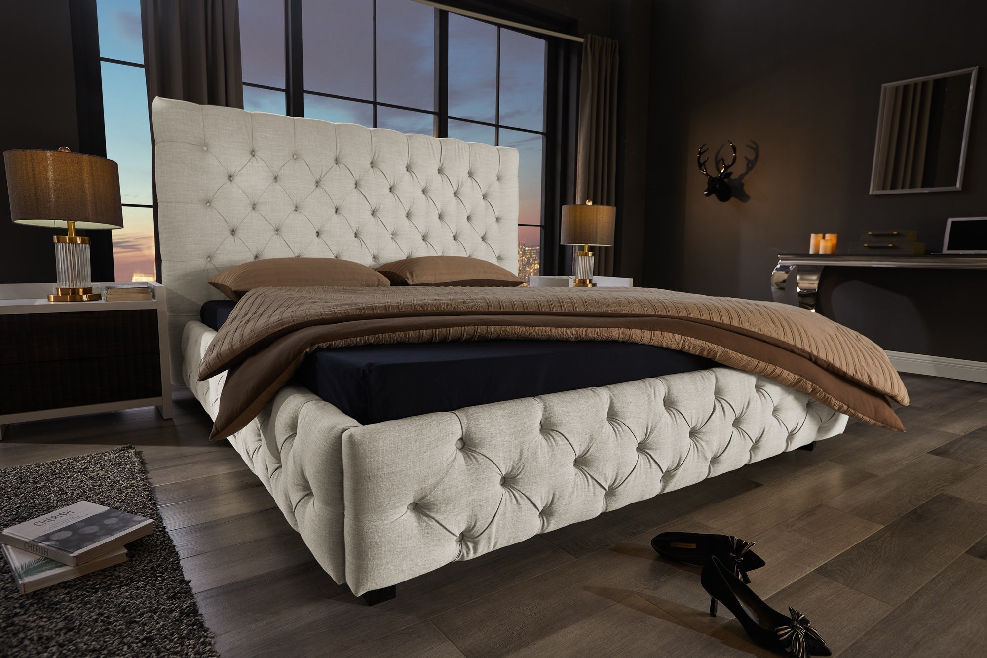 Invicta Pat PARIS CHESTERFIELD - 200cm | In, Bej | 210x138x220 cm