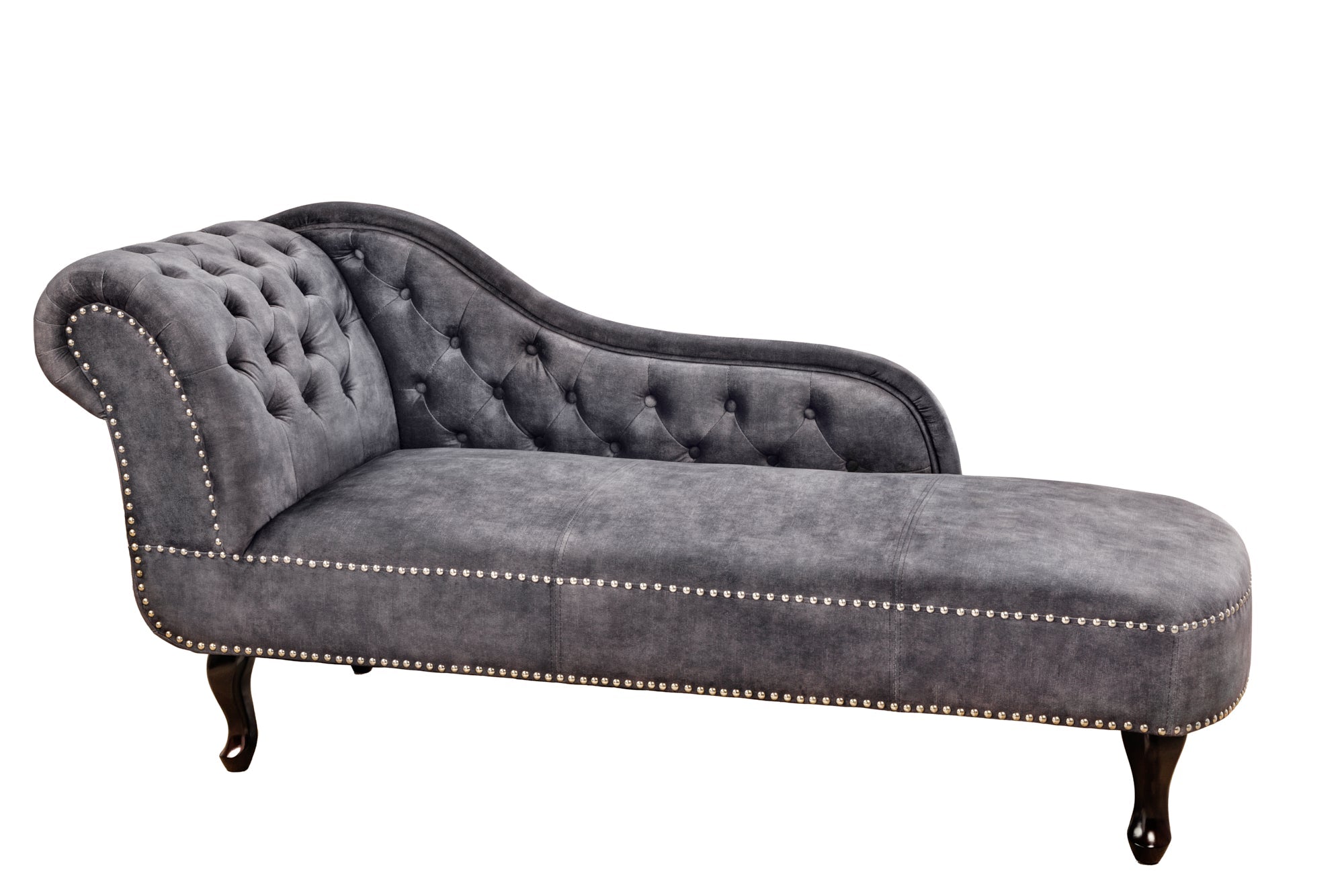 Invicta Mobilier CHESTERFIELD - 170cm | Catifea, Gri | 170x79x61 cm