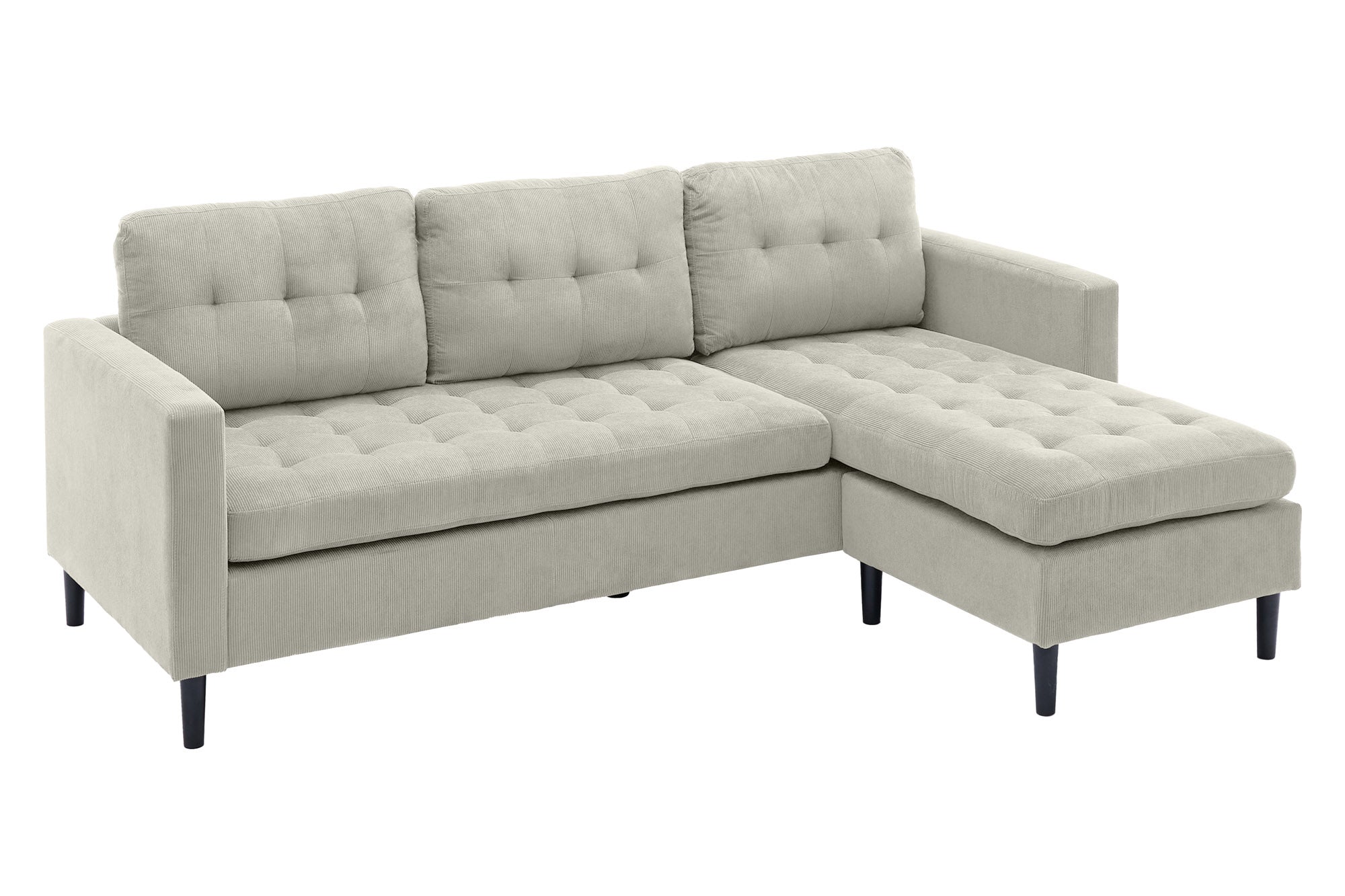 Invicta Canapea STOCKHOLM - 220cm, 3 Locuri | Țesătură Cord | 220x90x85 cm