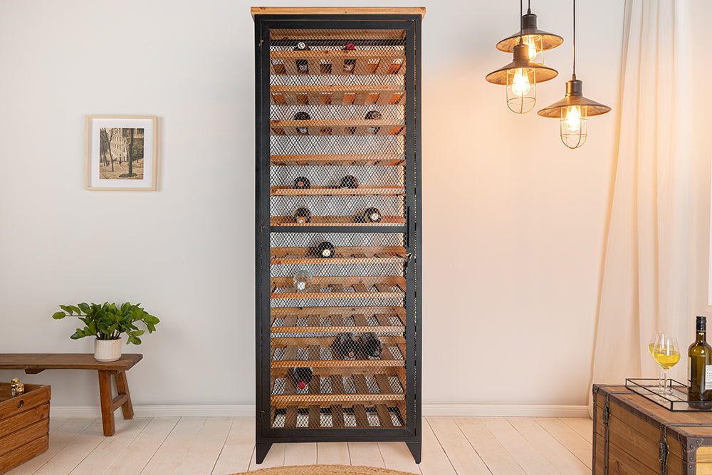 Invicta Dulap BODEGA - 185cm | Metal, Negru | 67x184x44 cm
