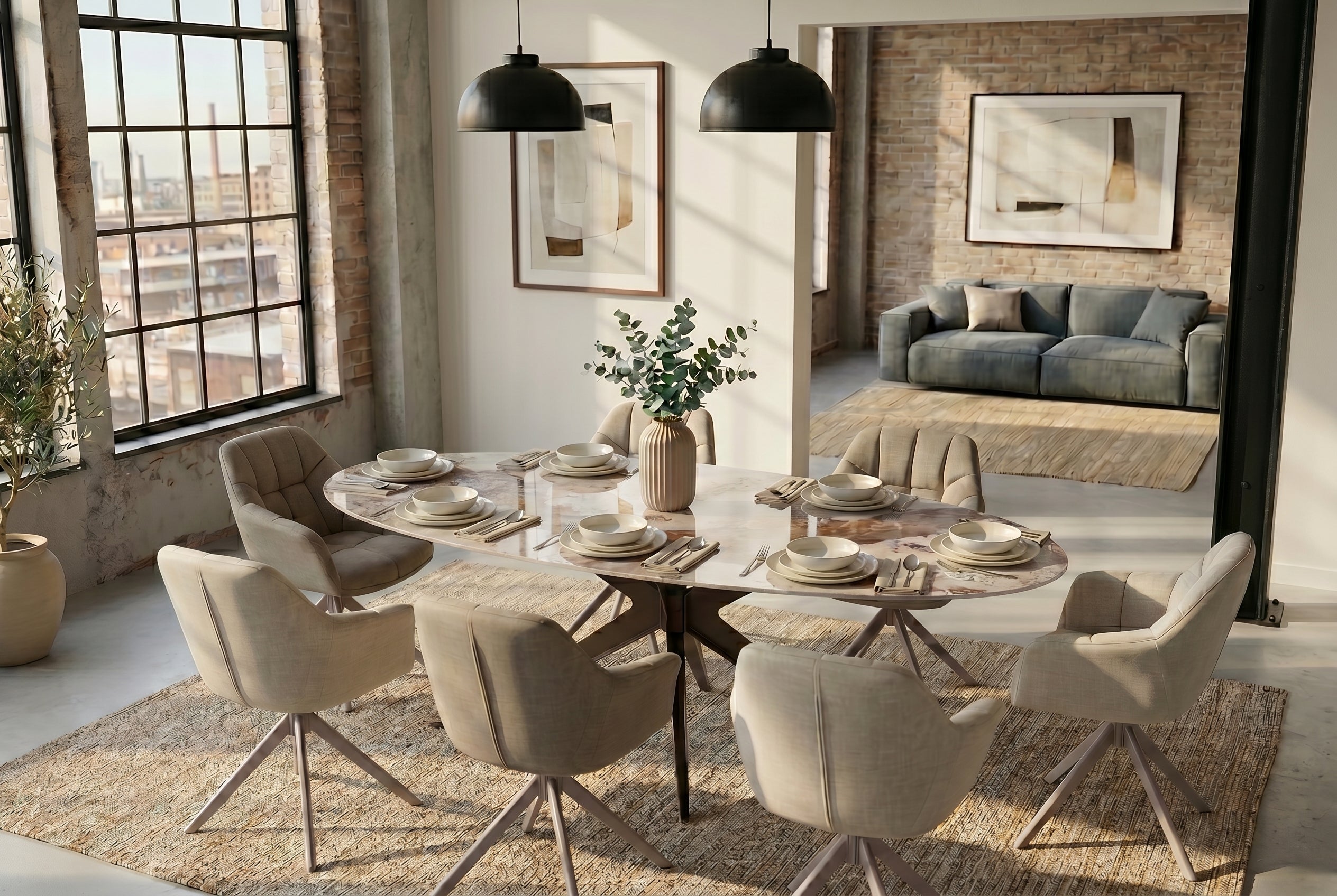 Invicta Masă dining PANDORA - 220cm | 220x75.5x110 cm
