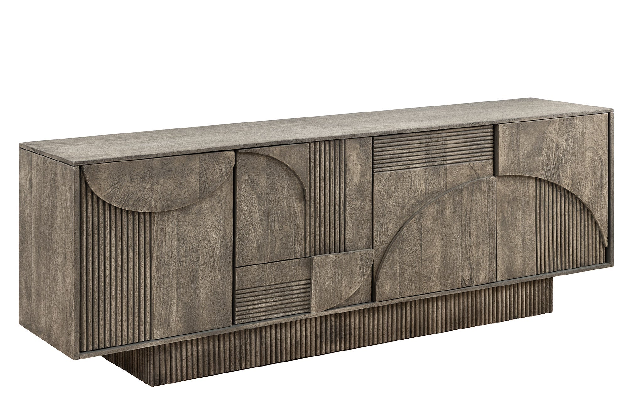 Invicta Comodă ART DECO - 170cm | Mango, Gri | 170x80x38 cm