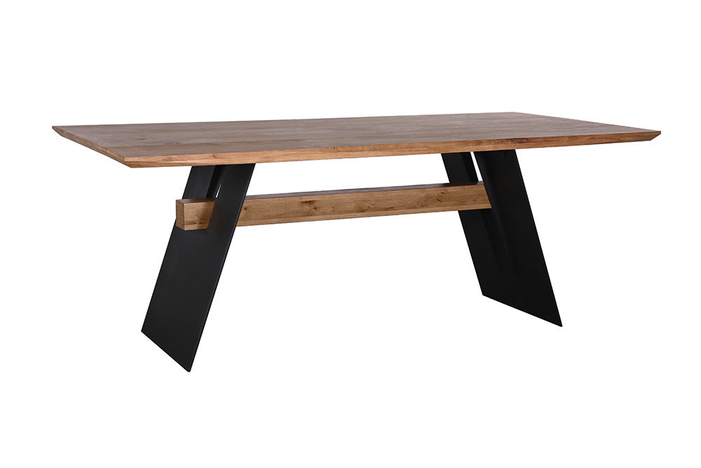 Invicta Masă dining GRAND OAK - 240cm | Stejar, Metal | 240x76x100 cm