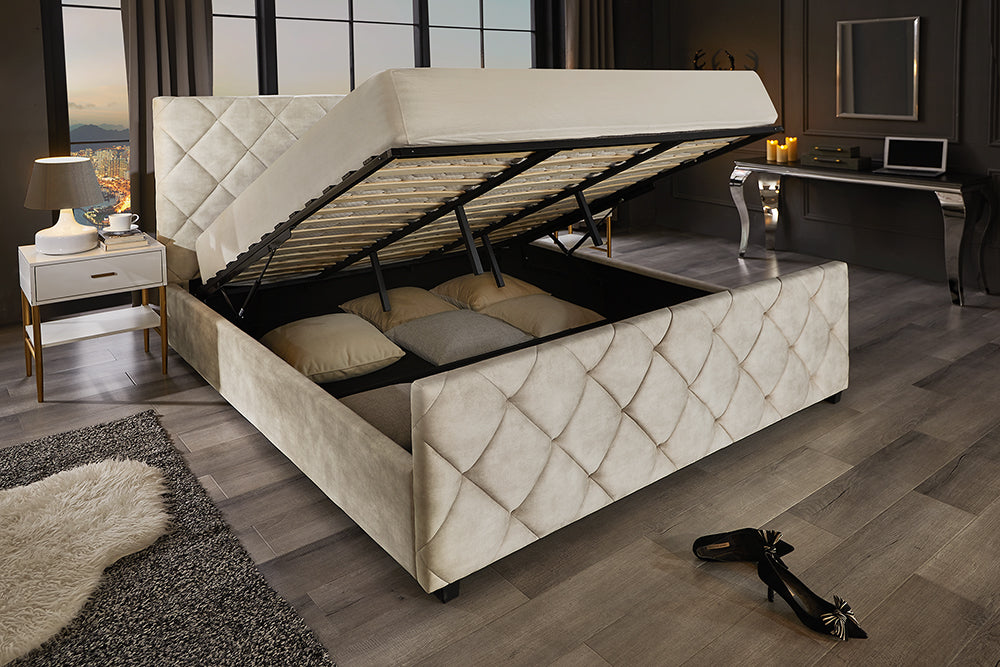 Invicta Pat ELYSIUM - 200cm | Catifea, Bej | 190x125x220 cm