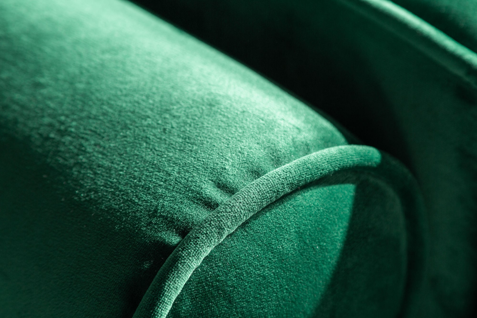 Invicta Canapea COZY VELVET - 220cm, 3 Locuri | Catifea, Verde | 220x90x85 cm