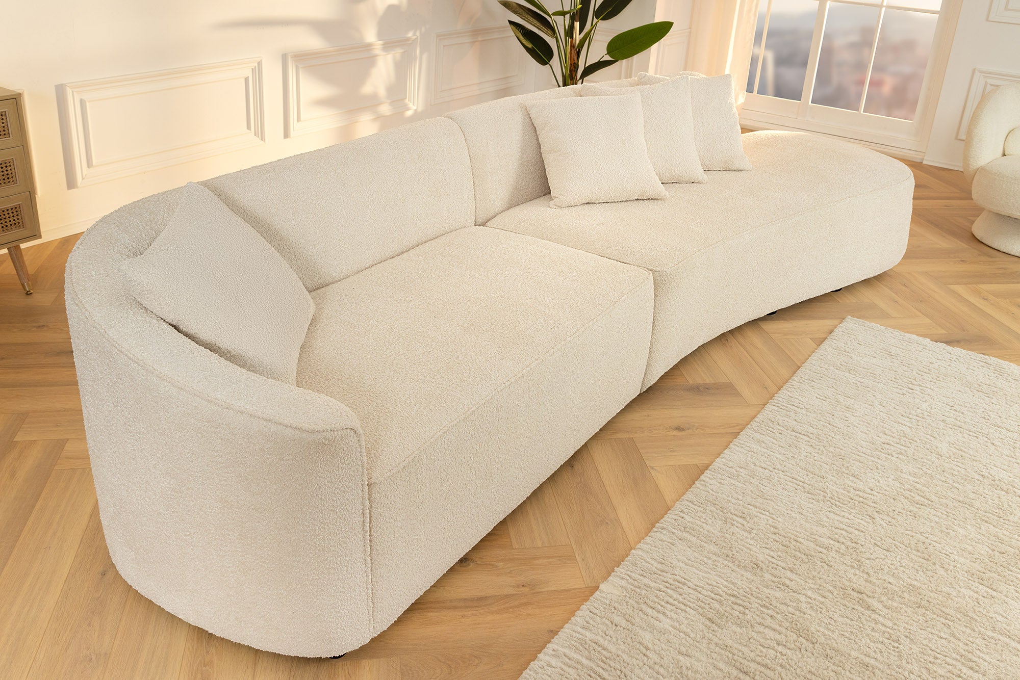 Invicta Canapea ATELIER L - 330cm, 3 Locuri | Bej | 330x80x90 cm