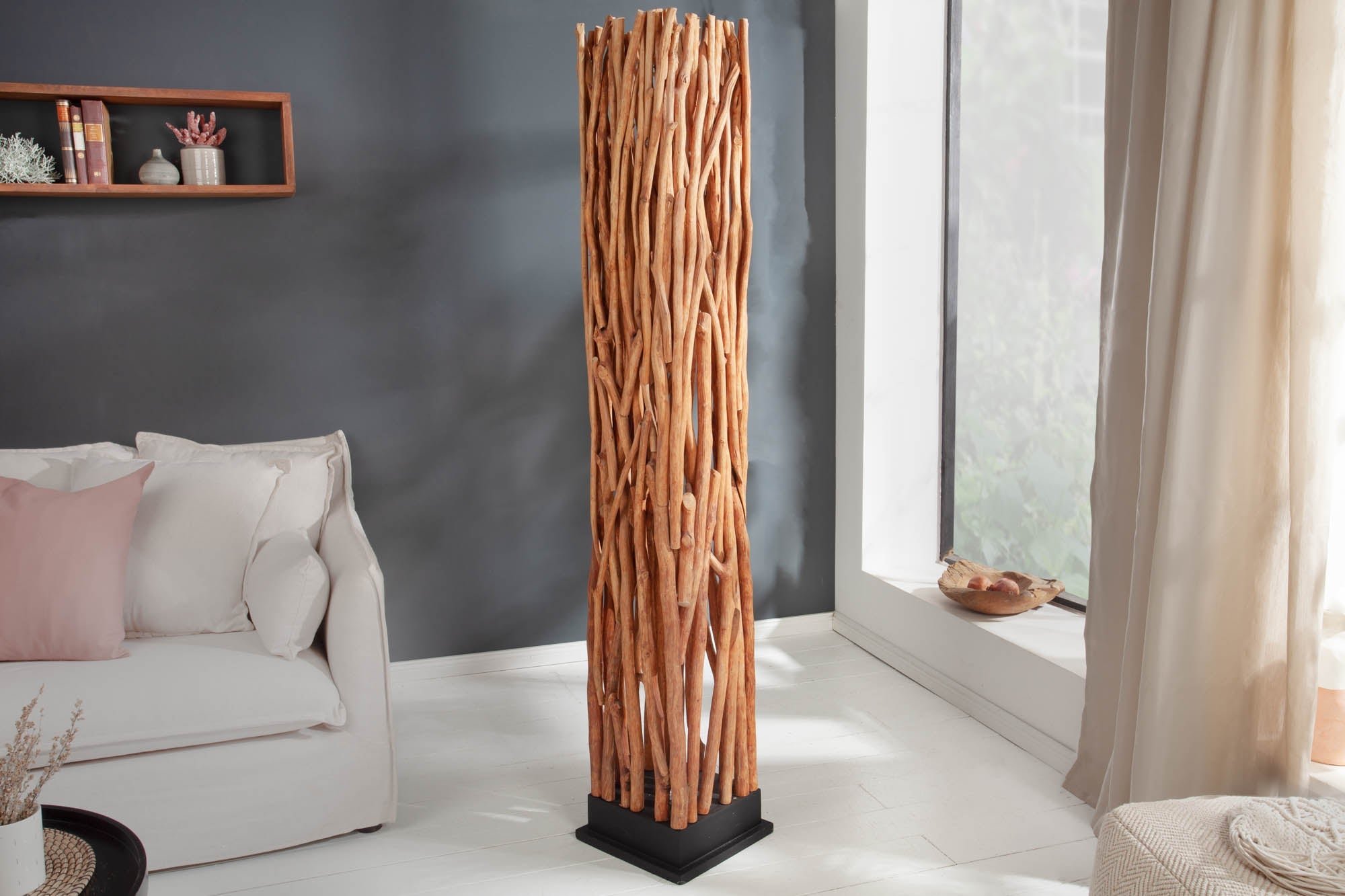 Invicta Lampadar NATURE ART - 175cm | Longan, Natural | 31x173x31 cm