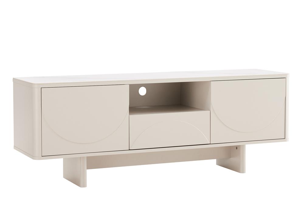 TV Board SAVOY 150cm 3D cu blat ceramic aspect marmură