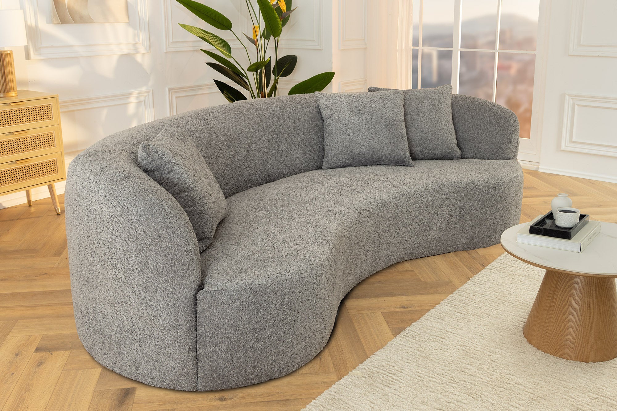 Invicta Canapea ATELIER - 230cm, 3 Locuri | Gri | 229x67x107 cm