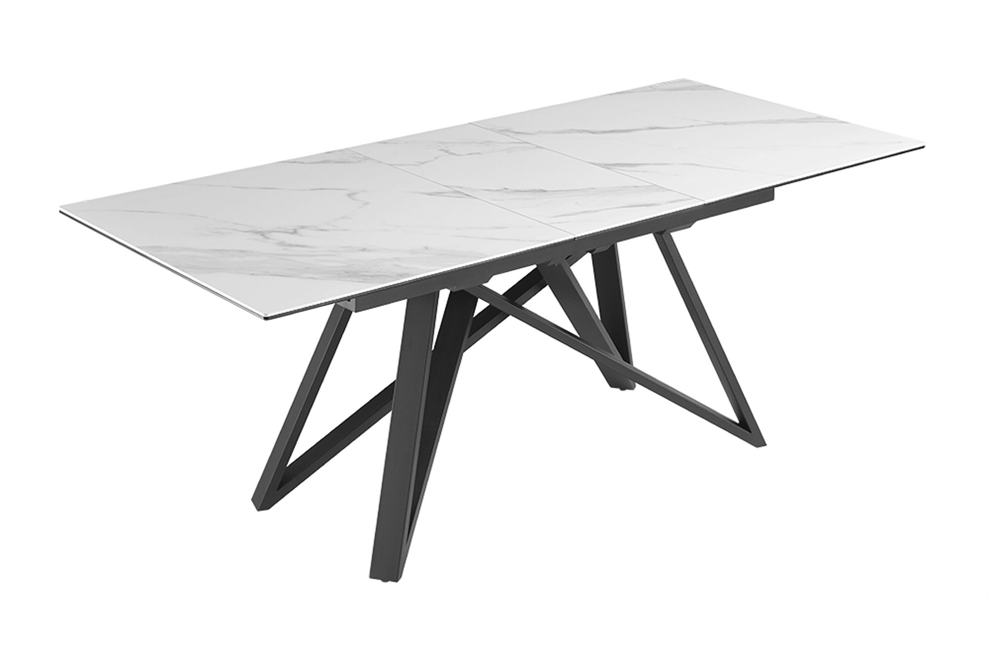 Invicta Masă dining ATLAS - 200cm | Marmură, Sticlă, Alb