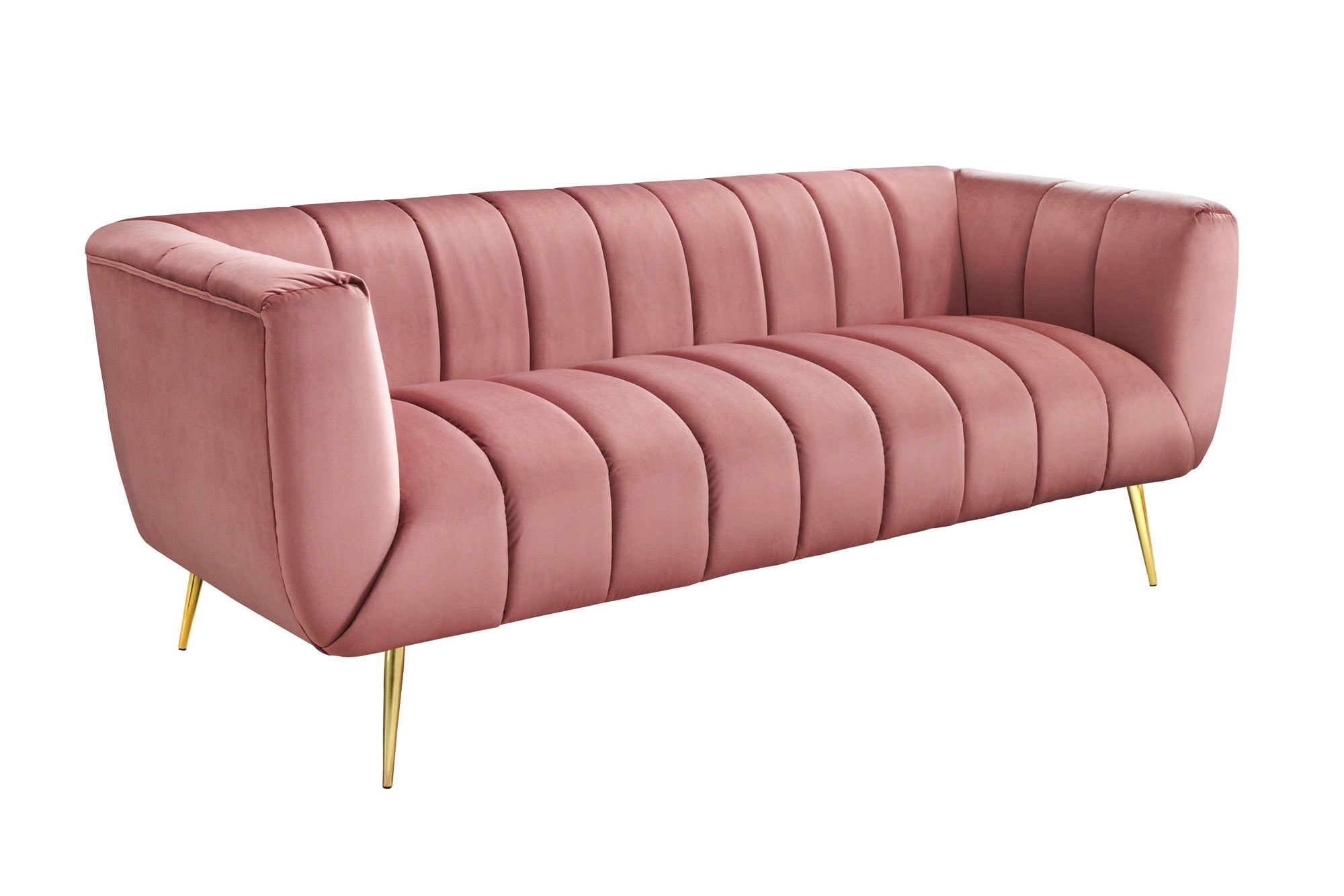 Invicta Canapea NOBLESSE - 225cm, 3 Locuri | Catifea, Auriu | 225x80x90 cm