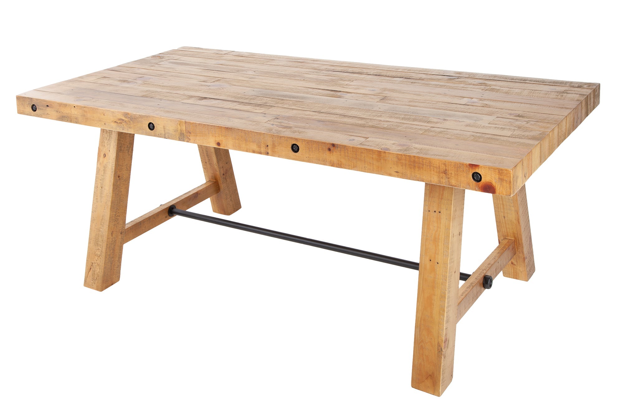 Invicta Masă dining FINCA - 165cm | Pin, Maro | 165x76x90 cm