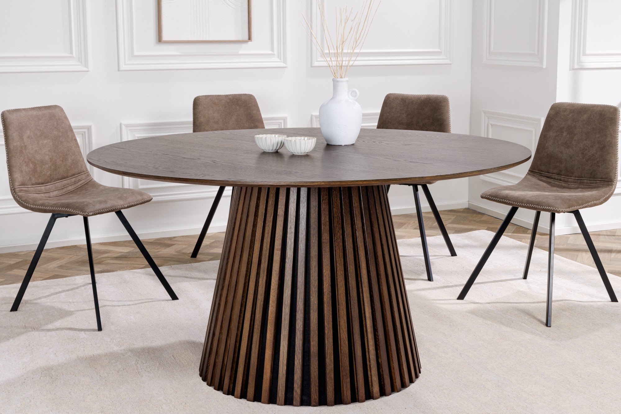 Invicta Masă dining VALHALLA WOOD - 120cm | Stejar | 120x75x120 cm