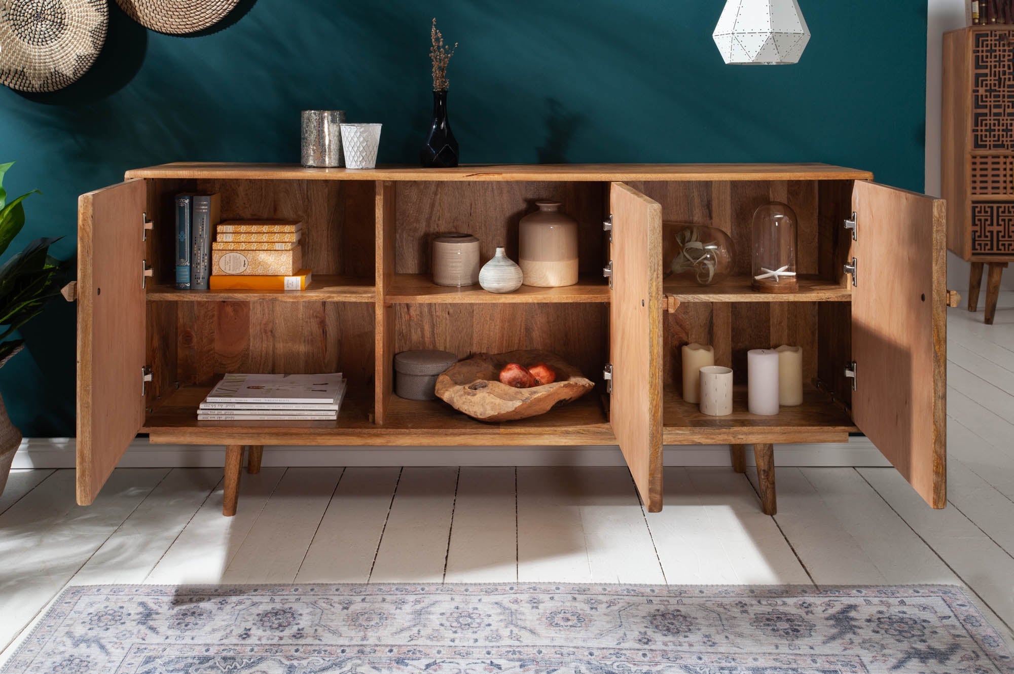 Invicta Comodă MARRAKESH - 160cm | Mango, Natural | 160x75x38 cm