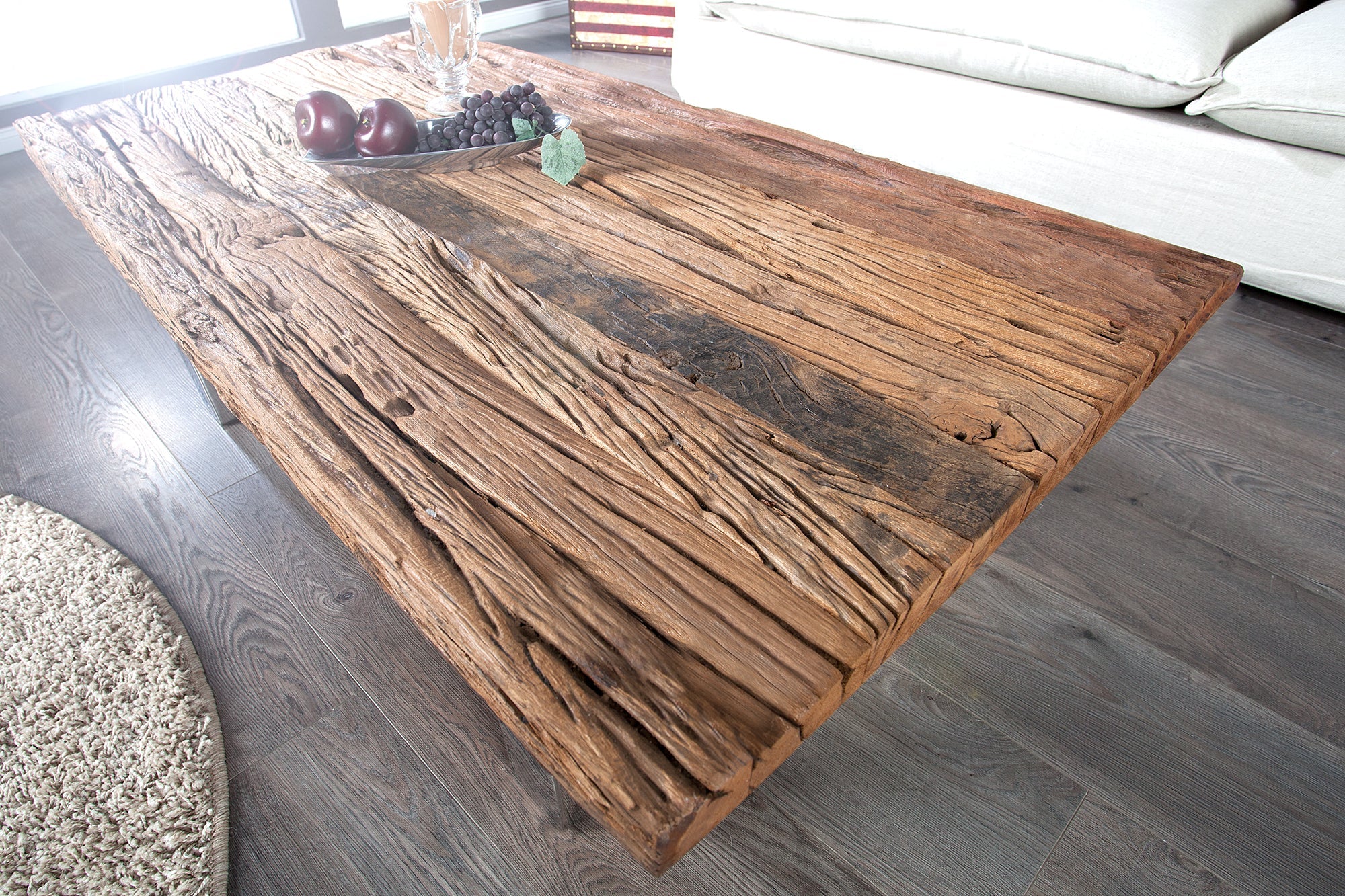 Invicta Masă cafea EUPHORIA BARRACUDA - 110cm | Sticlă | 110x40x60 cm