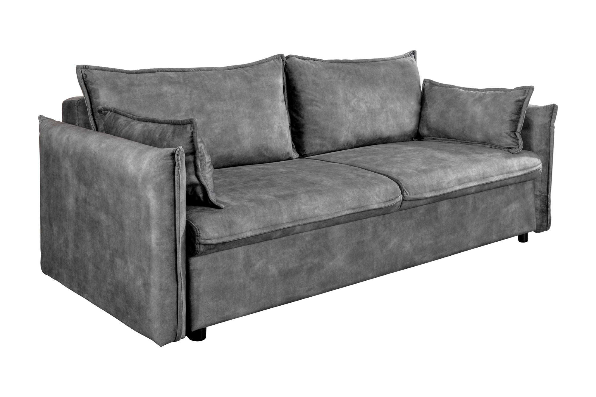 Invicta Canapea extensibilă APARTMENT - 215cm, 3 Locuri | Catifea, Gri | 215x90x100 cm