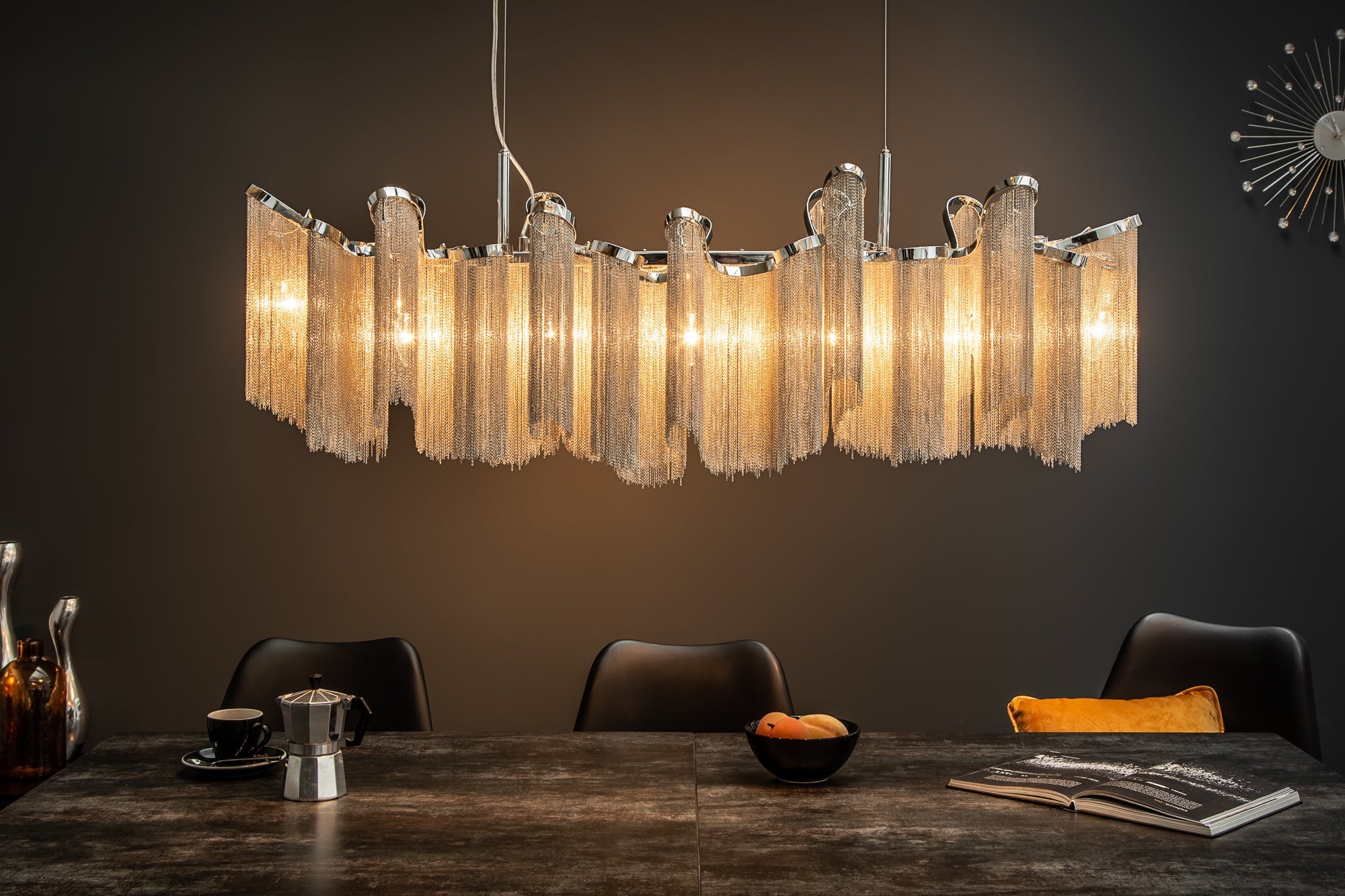 Invicta Pendul ELEGANCE - 118cm | Metal, Argintiu | 118x38x34 cm