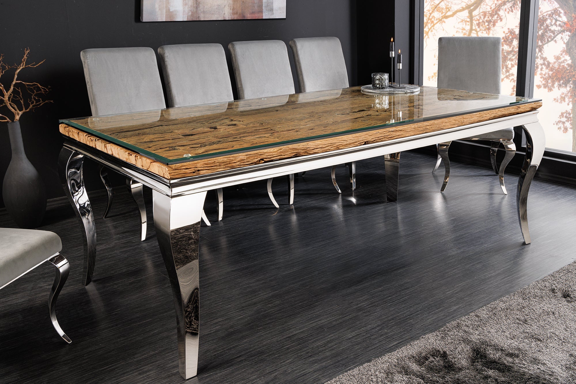 Invicta Masă dining MODERN BAROCK BARRACUDA - 200cm