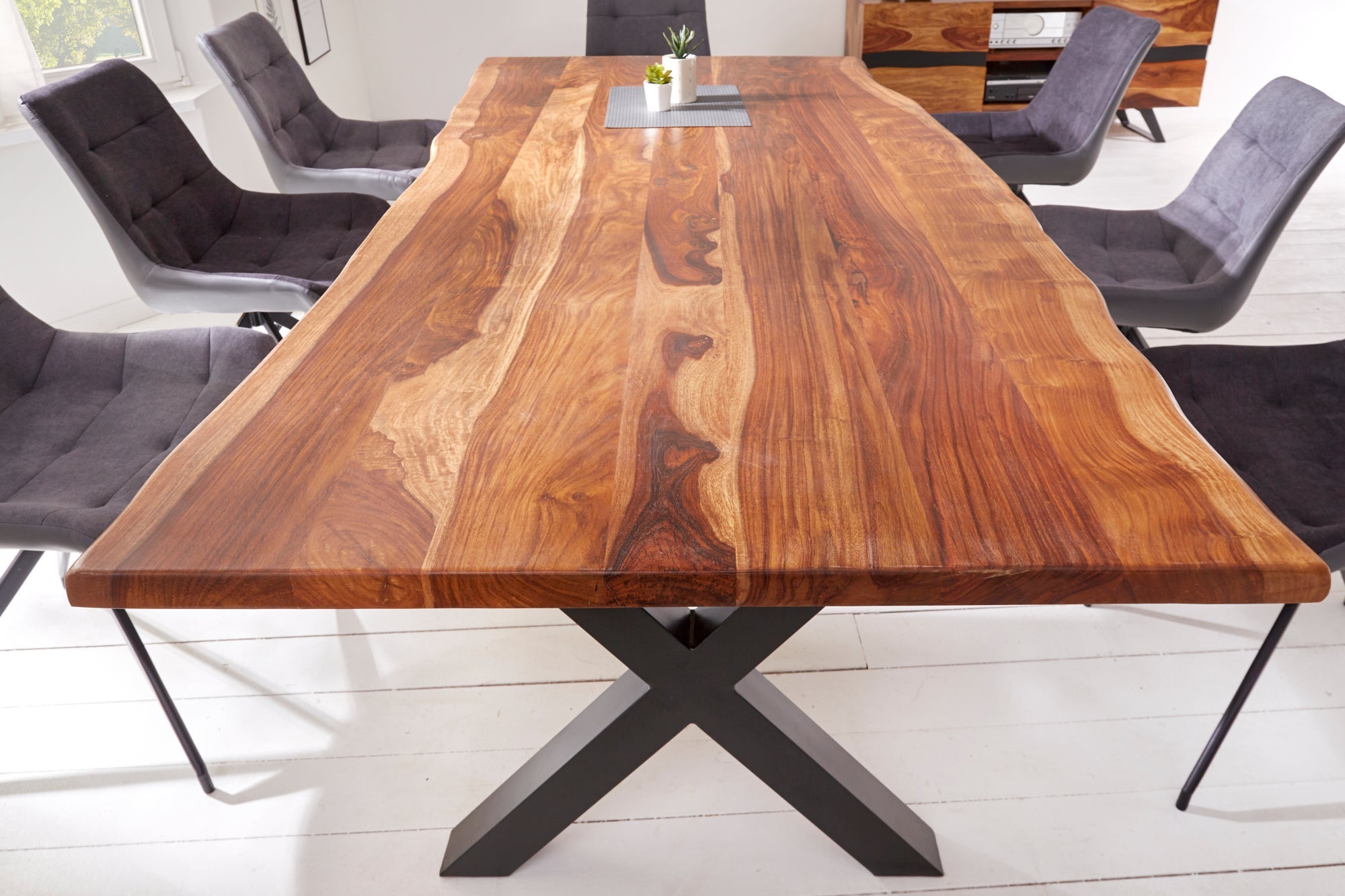 Invicta Masă dining AMAZONAS - 180cm | Sheesham, Natural | 180x76x90 cm