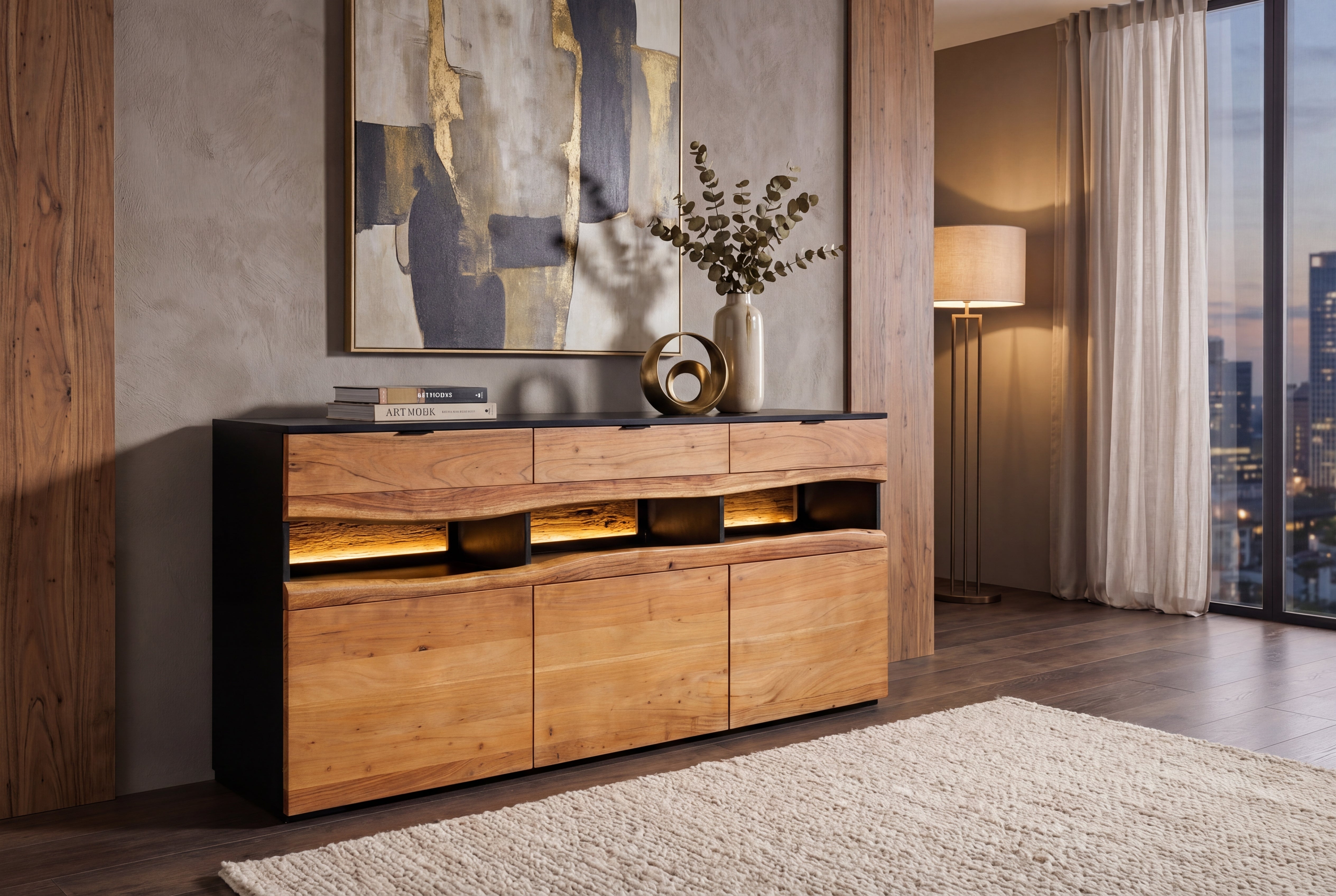 Invicta Comodă GRAND ACACIA - 180cm | Acacia, Natural | 180x90x40 cm