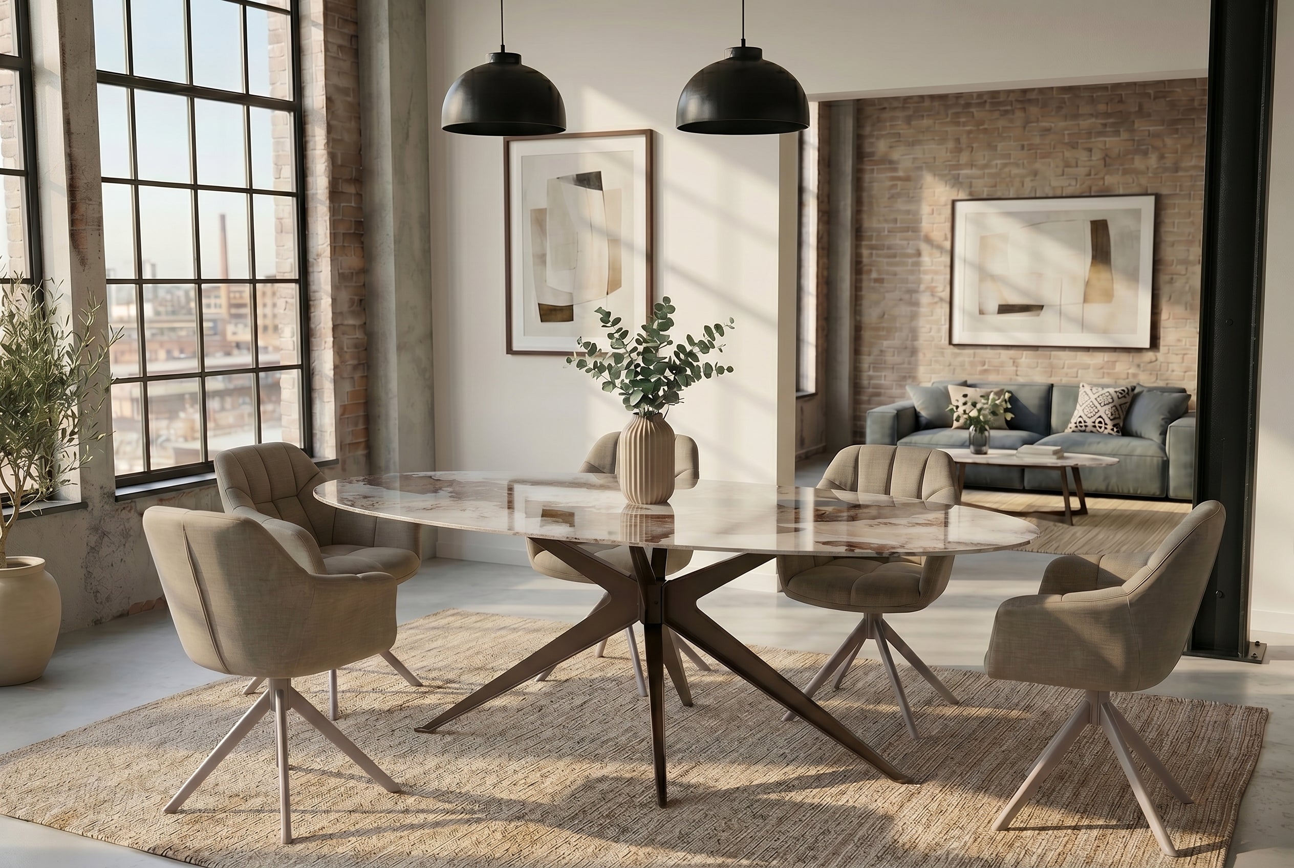 Invicta Masă dining PANDORA - 220cm | 220x75.5x110 cm