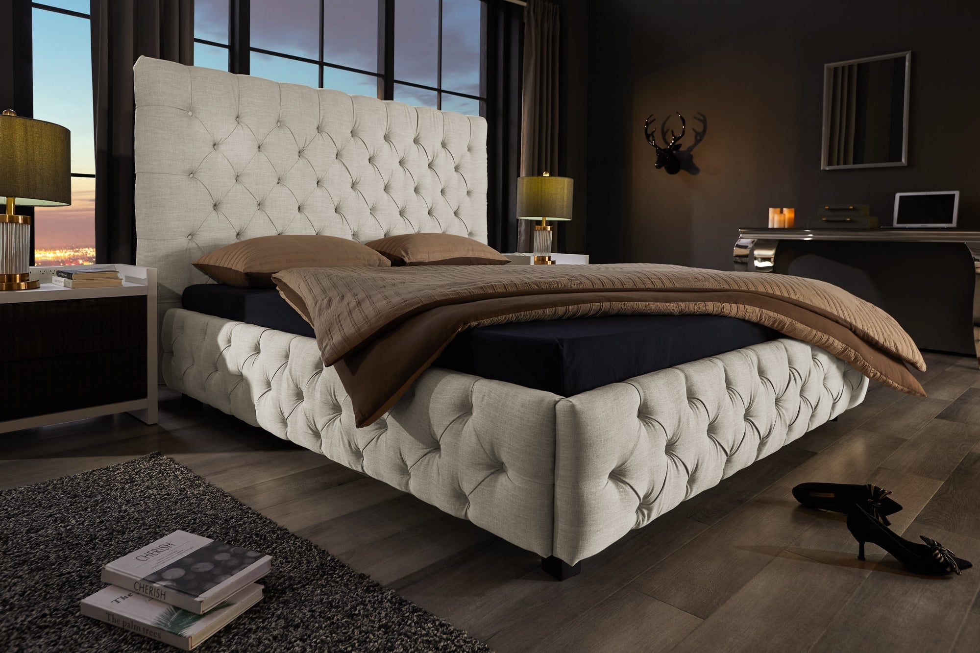 Invicta Pat PARIS CHESTERFIELD - 200cm | In, Bej | 210x138x220 cm