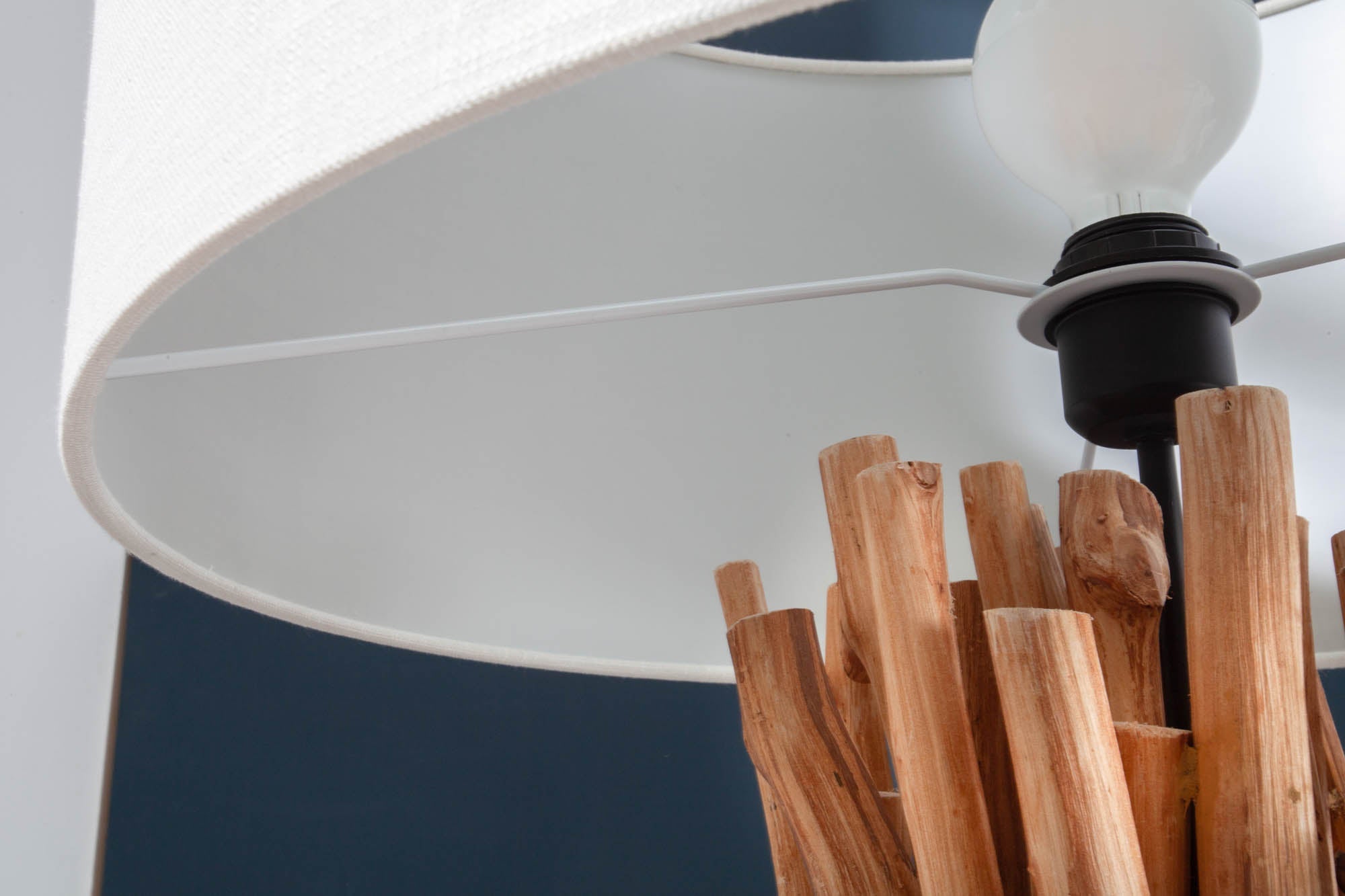 Invicta Lampadar SERVANT - 155cm | Longan, In, Alb | 50x153x50 cm